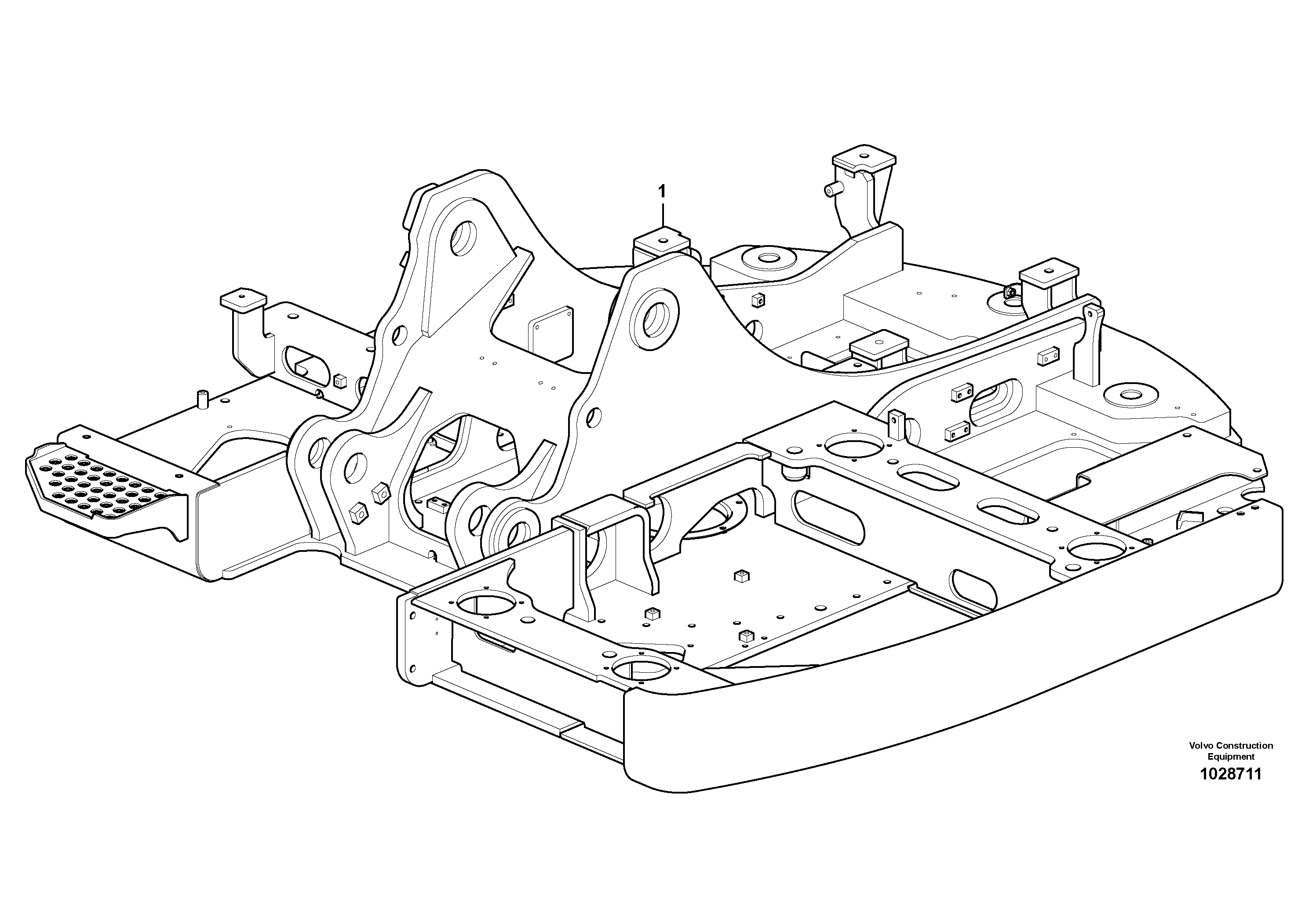 Схема запчастей Volvo ECR145C - 53618 Upper frame ECR145C