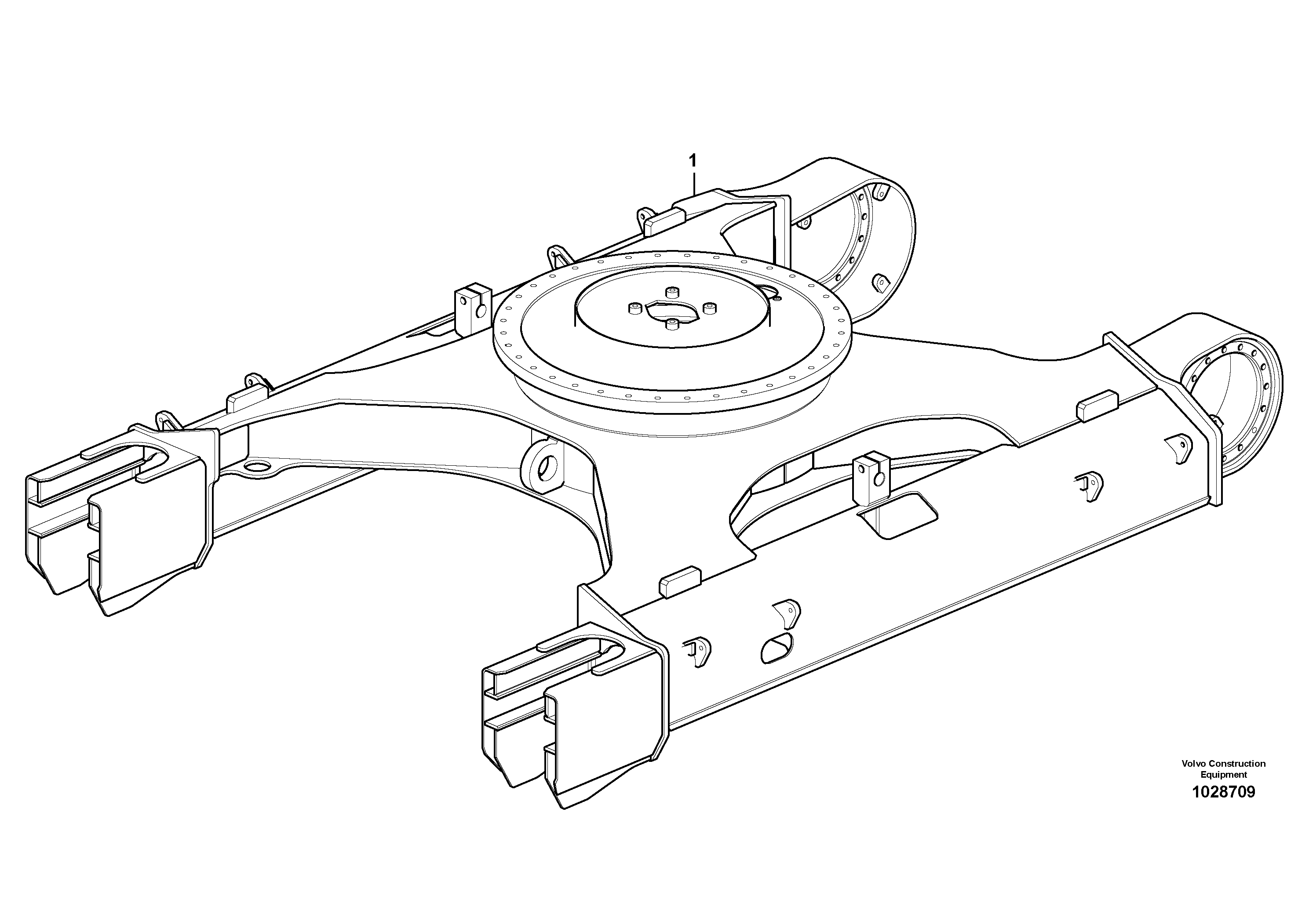 Схема запчастей Volvo ECR145C - 65347 Рама экскаватора (ходовой части, шасси) ECR145C