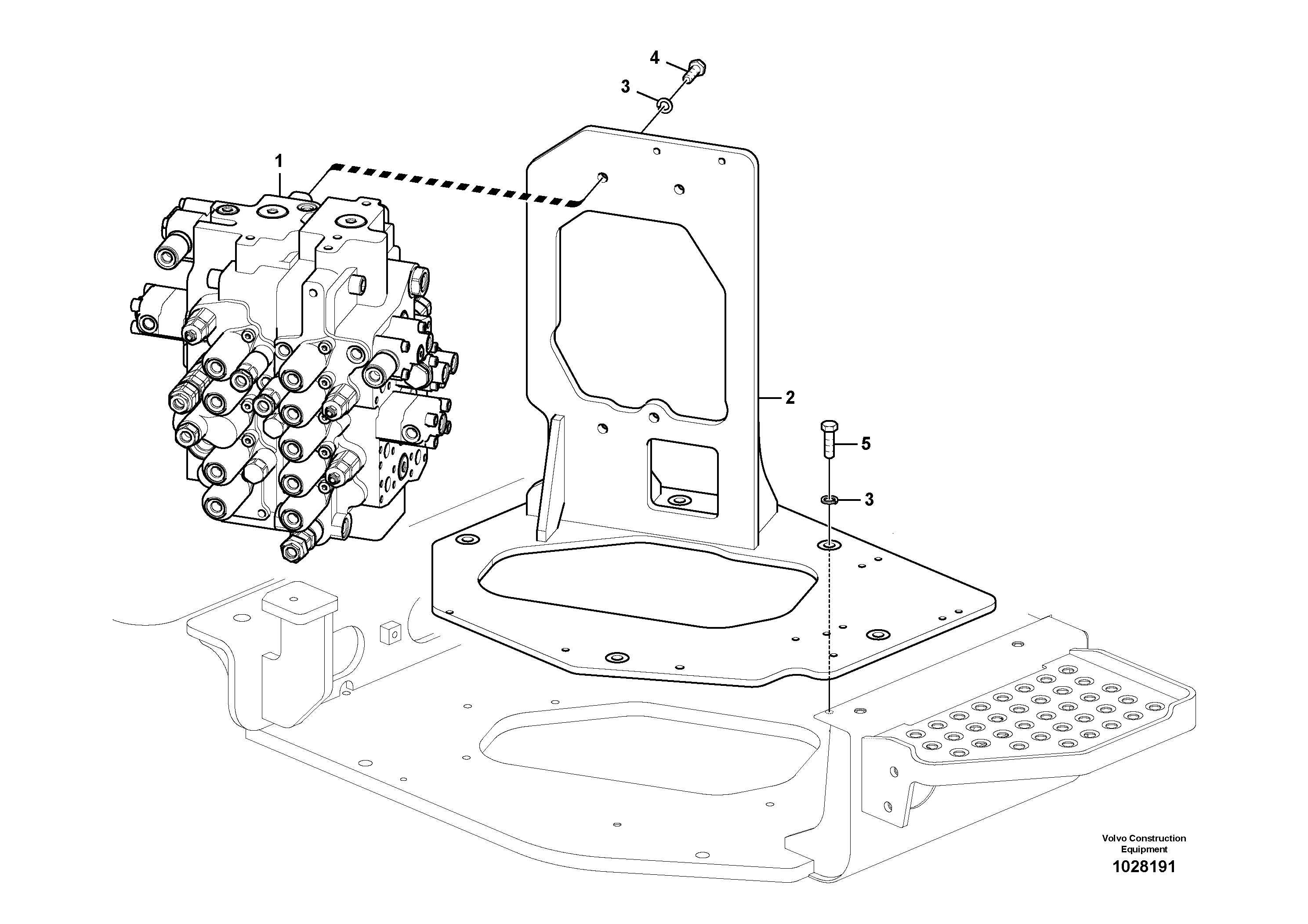 Схема запчастей Volvo ECR145C - 60032 Control valve with fitting parts ECR145C