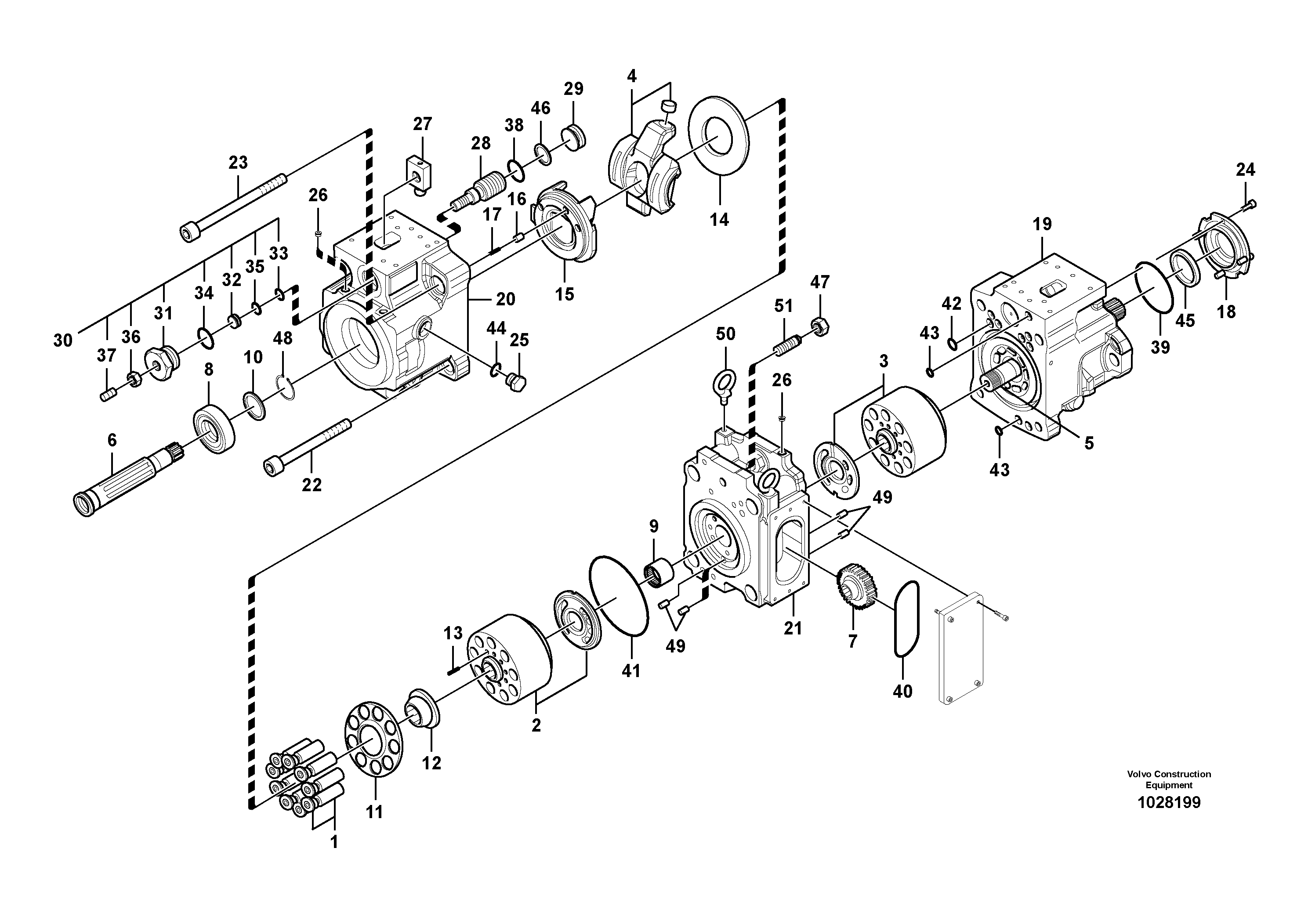 Схема запчастей Volvo ECR145C - 95771 Гидронасос (основной насос) ECR145C