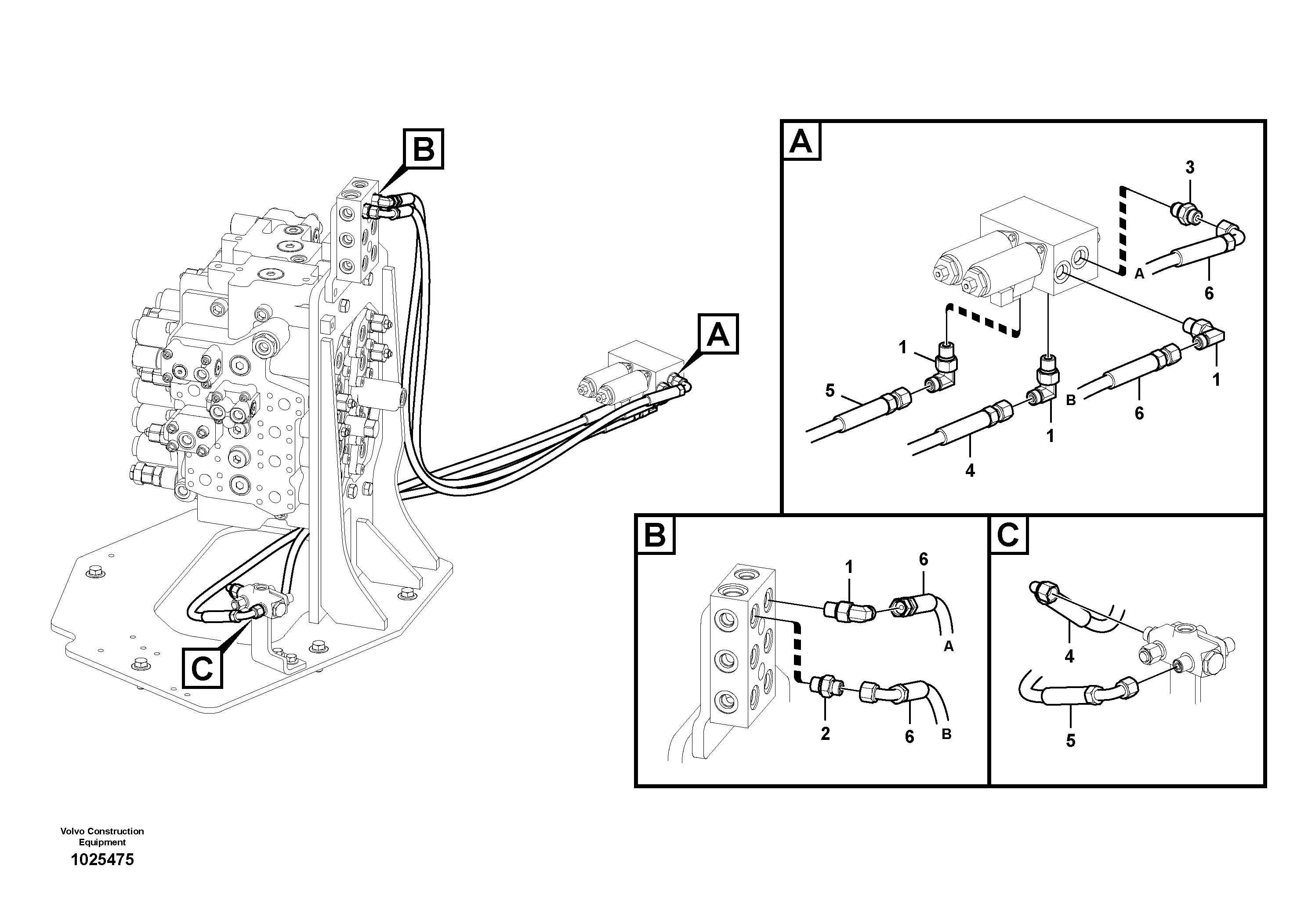 Схема запчастей Volvo ECR145C - 54247 Servo system, hammer and shear ECR145C