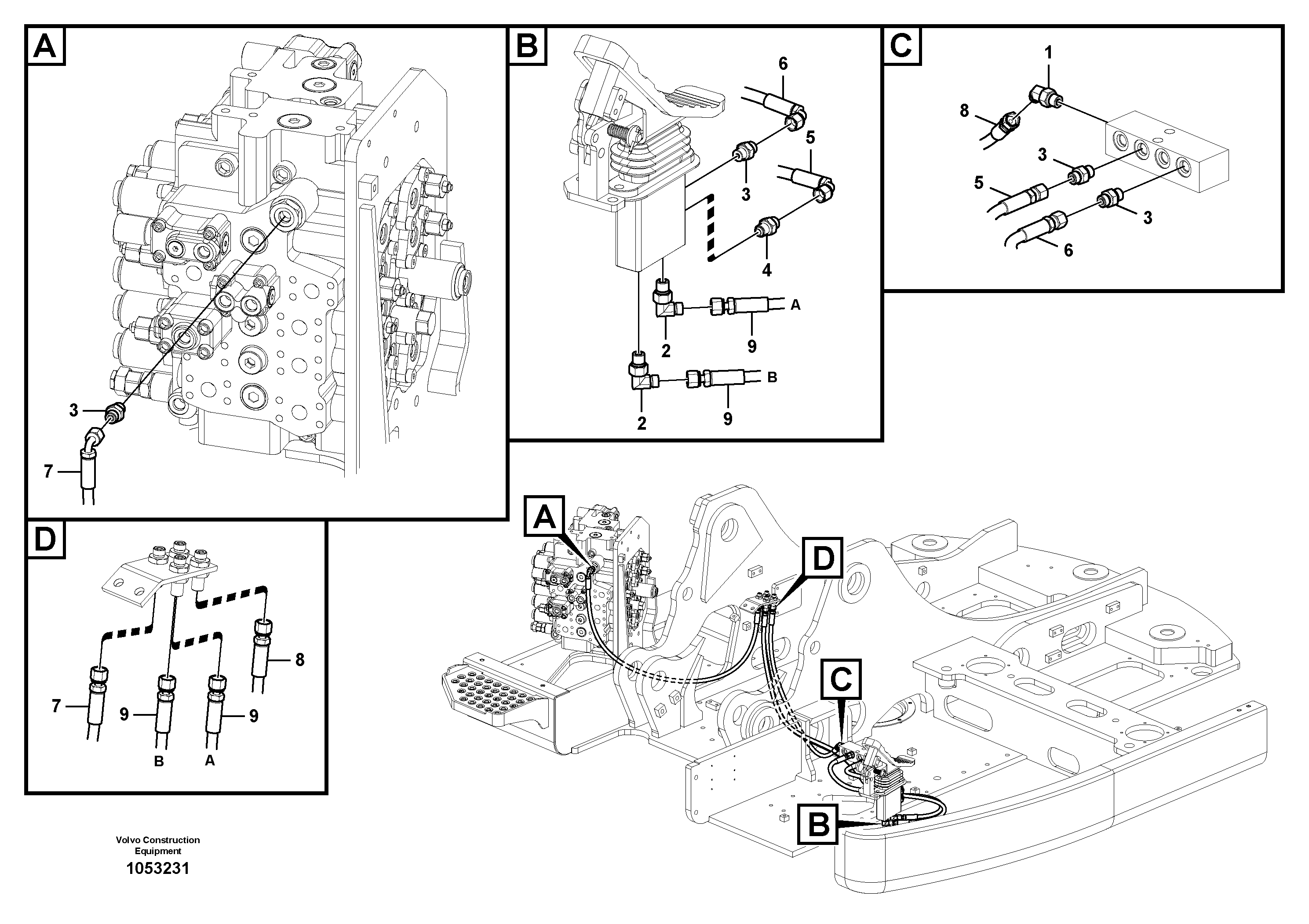 Схема запчастей Volvo ECR145C - 66021 Servo system, hammer and shear ECR145C