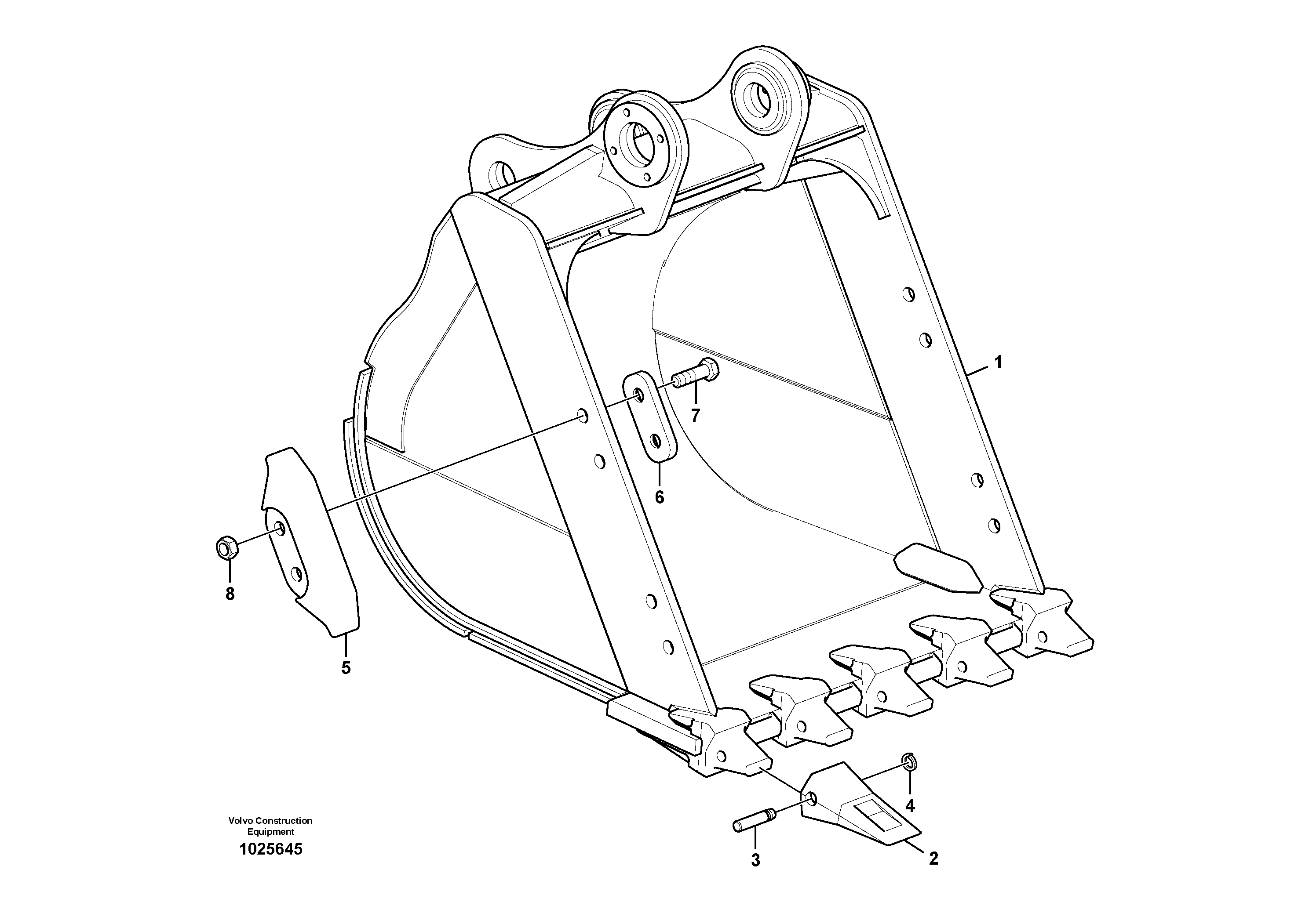 Схема запчастей Volvo ECR145C - 51804 Ковш ECR145C