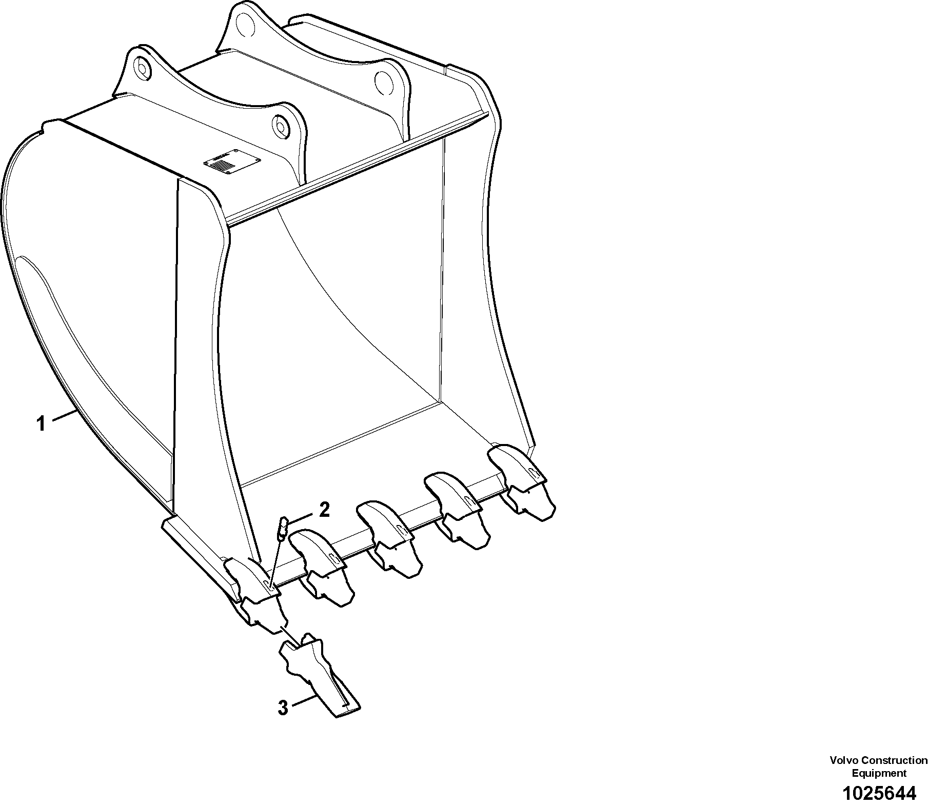 Схема запчастей Volvo ECR145C - 52414 Ковш ECR145C