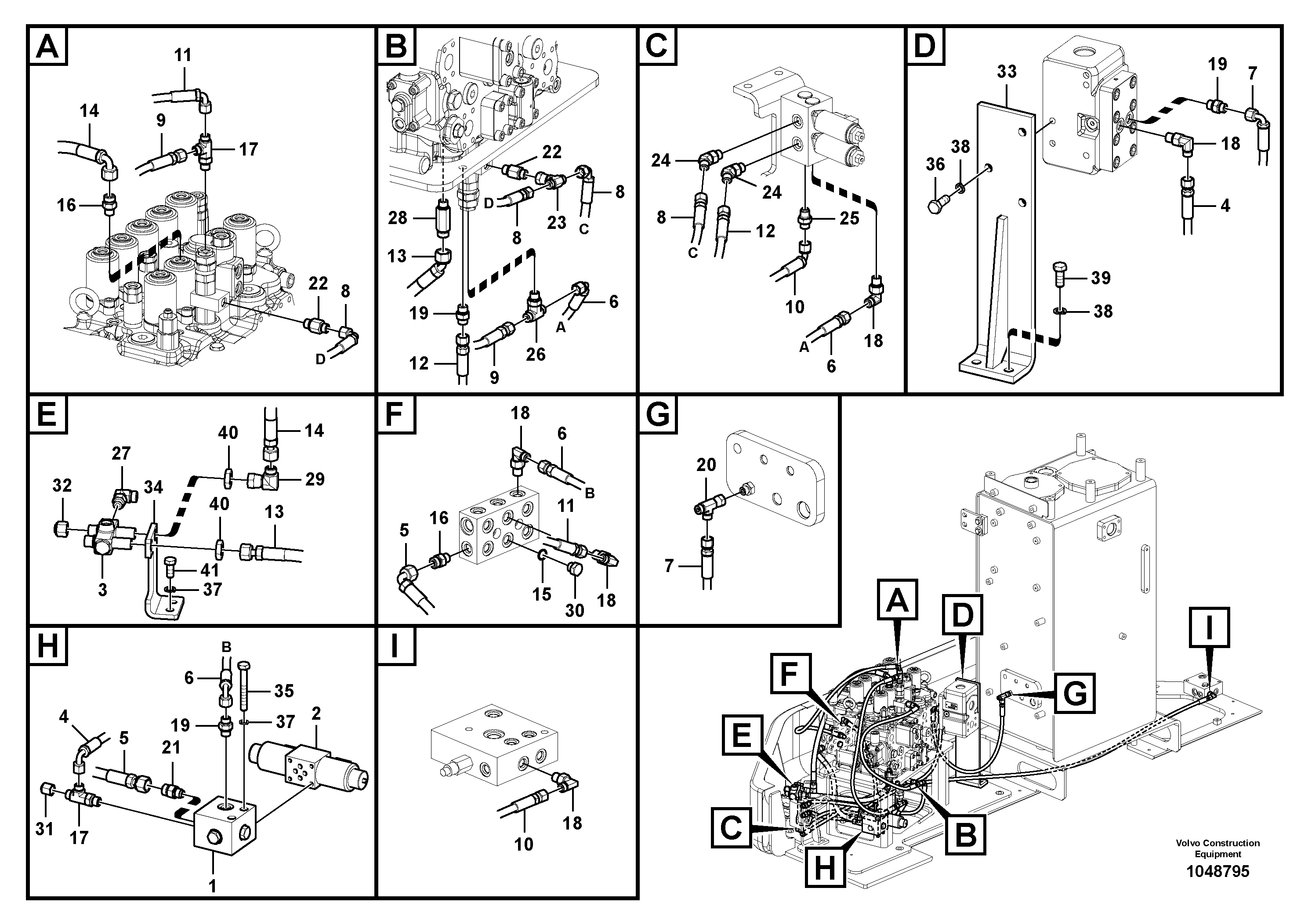 Схема запчастей Volvo ECR235C - 84518 Servo system, hammer and shear ECR235C