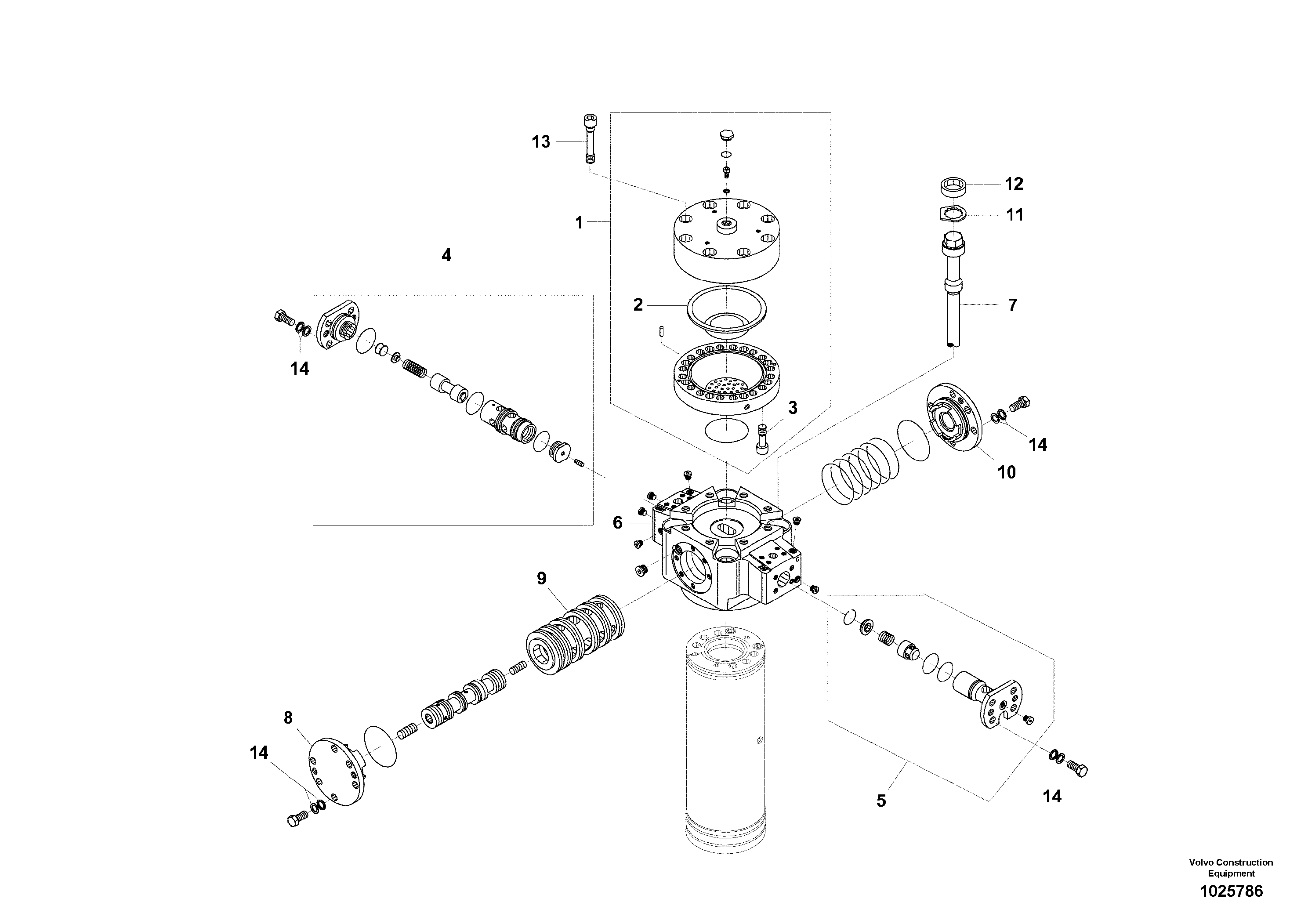 Схема запчастей Volvo EC700C - 40296 Hydraulic hammer, Accumulator ATTACHMENTS ATTACHMENTS EXCAVATORS BUCKETS&HAMMERS, GEN. B/C