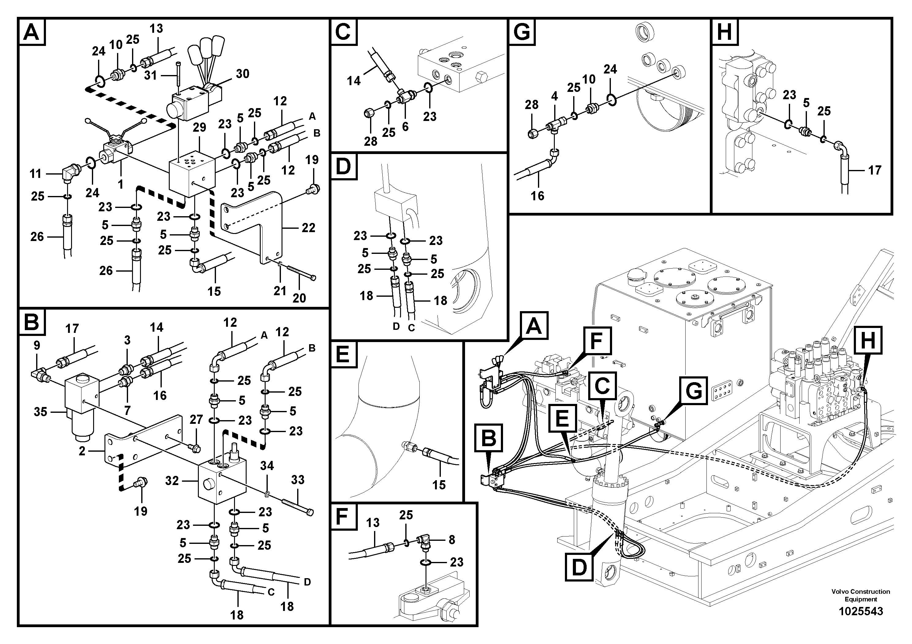 Схема запчастей Volvo EC700C - 97309 Working hydraulics, Removal Counterweight EC700C