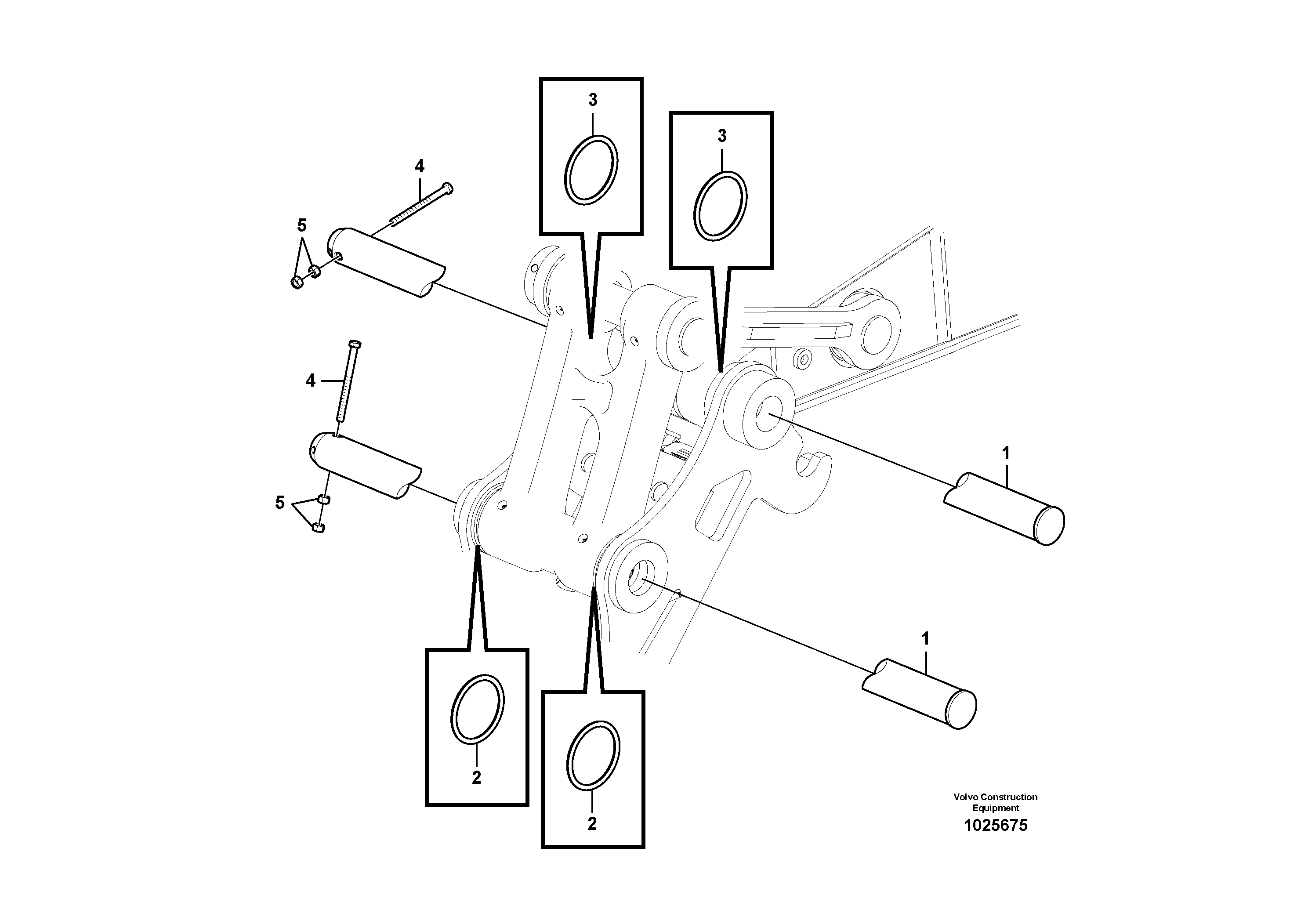 Схема запчастей Volvo EC700C - 55278 Links to bucket EC700C