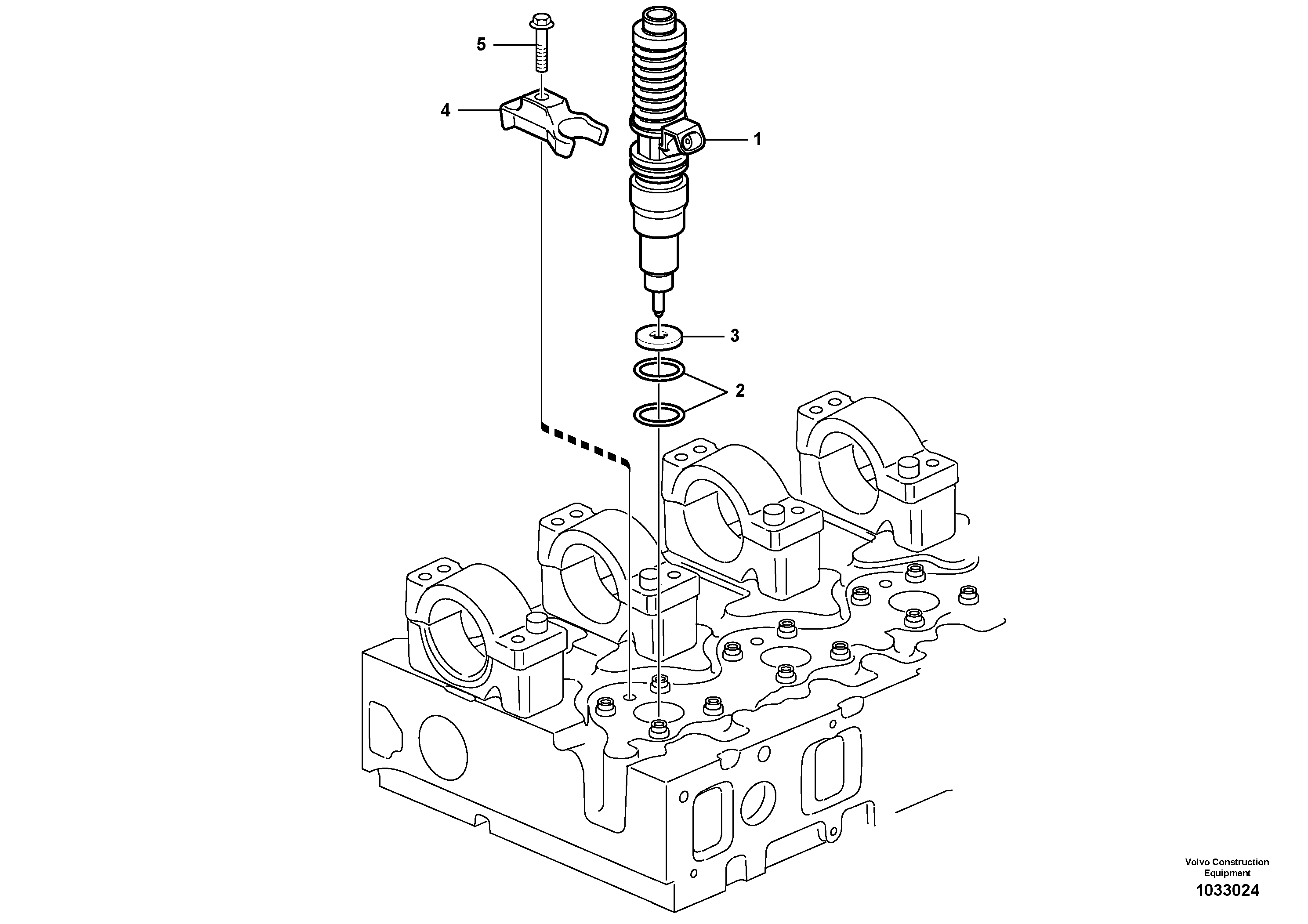 Схема запчастей Volvo EC700C - 4756 Форсунка топливная (инжектор) EC700C