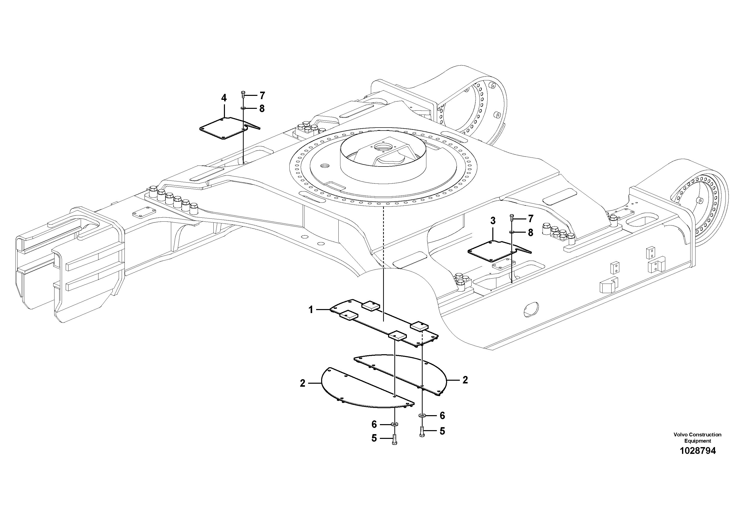 Схема запчастей Volvo EC700C - 10012 Protecting plate EC700C