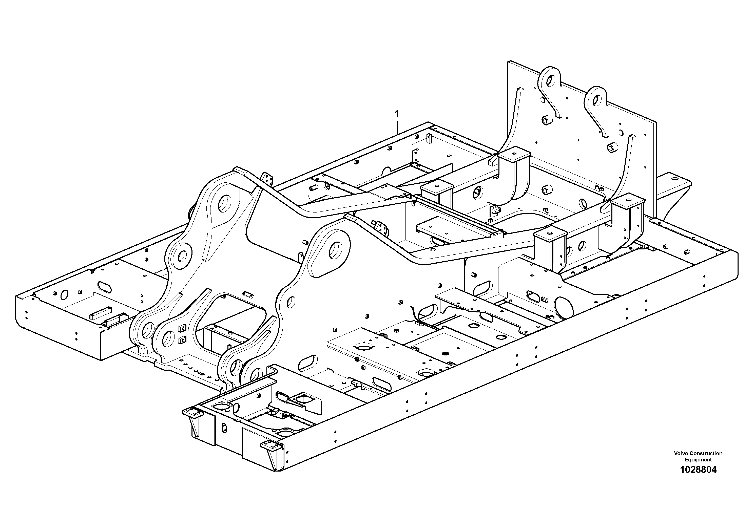Схема запчастей Volvo EC700C - 11738 Upper frame EC700C