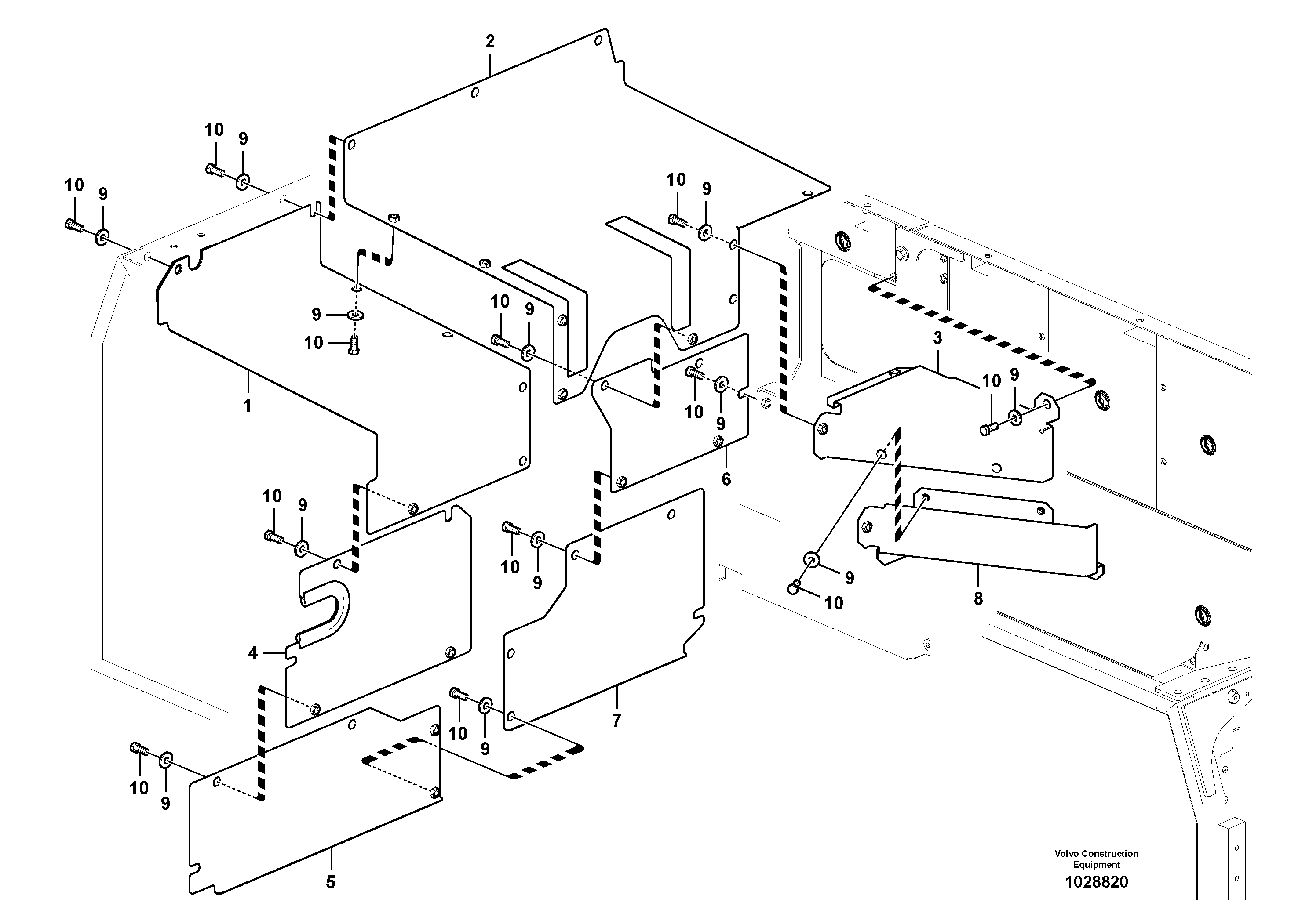 Схема запчастей Volvo EC700C - 7202 Cover, main pump EC700C
