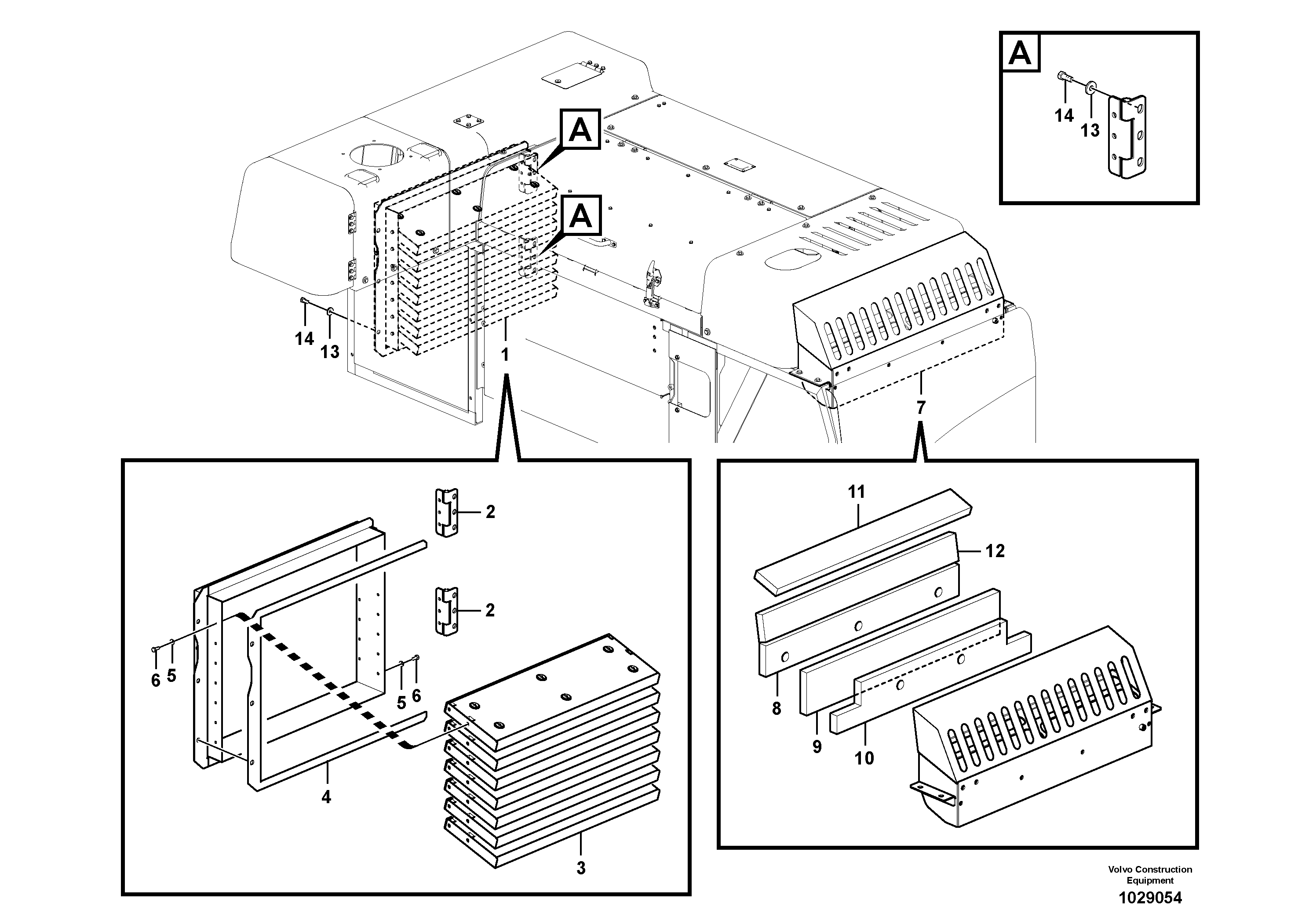 Схема запчастей Volvo EC700C - 47769 Noise protection, low noise kit EC700C