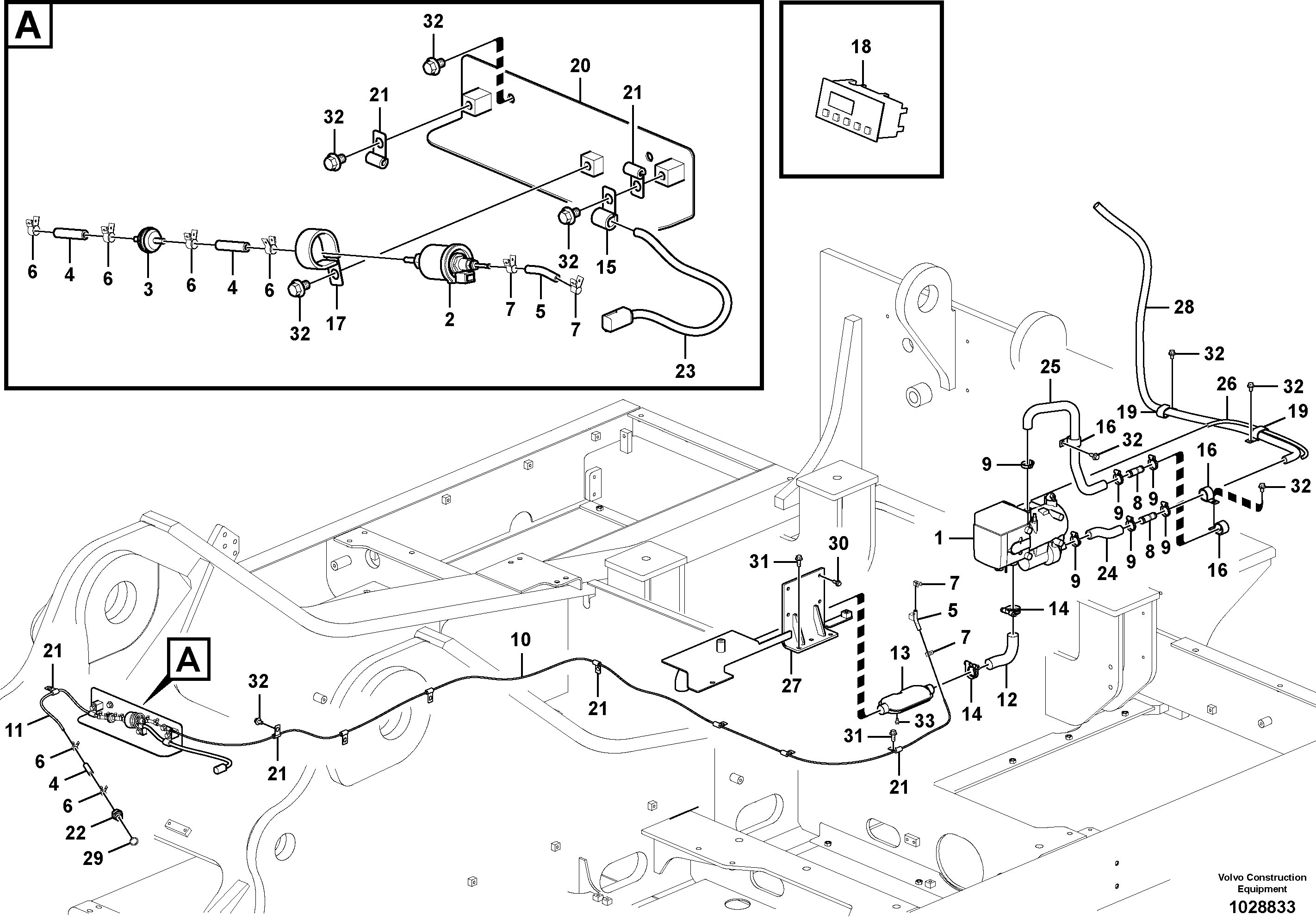 Схема запчастей Volvo EC700C - 56583 Auxiliary Heater EC700C
