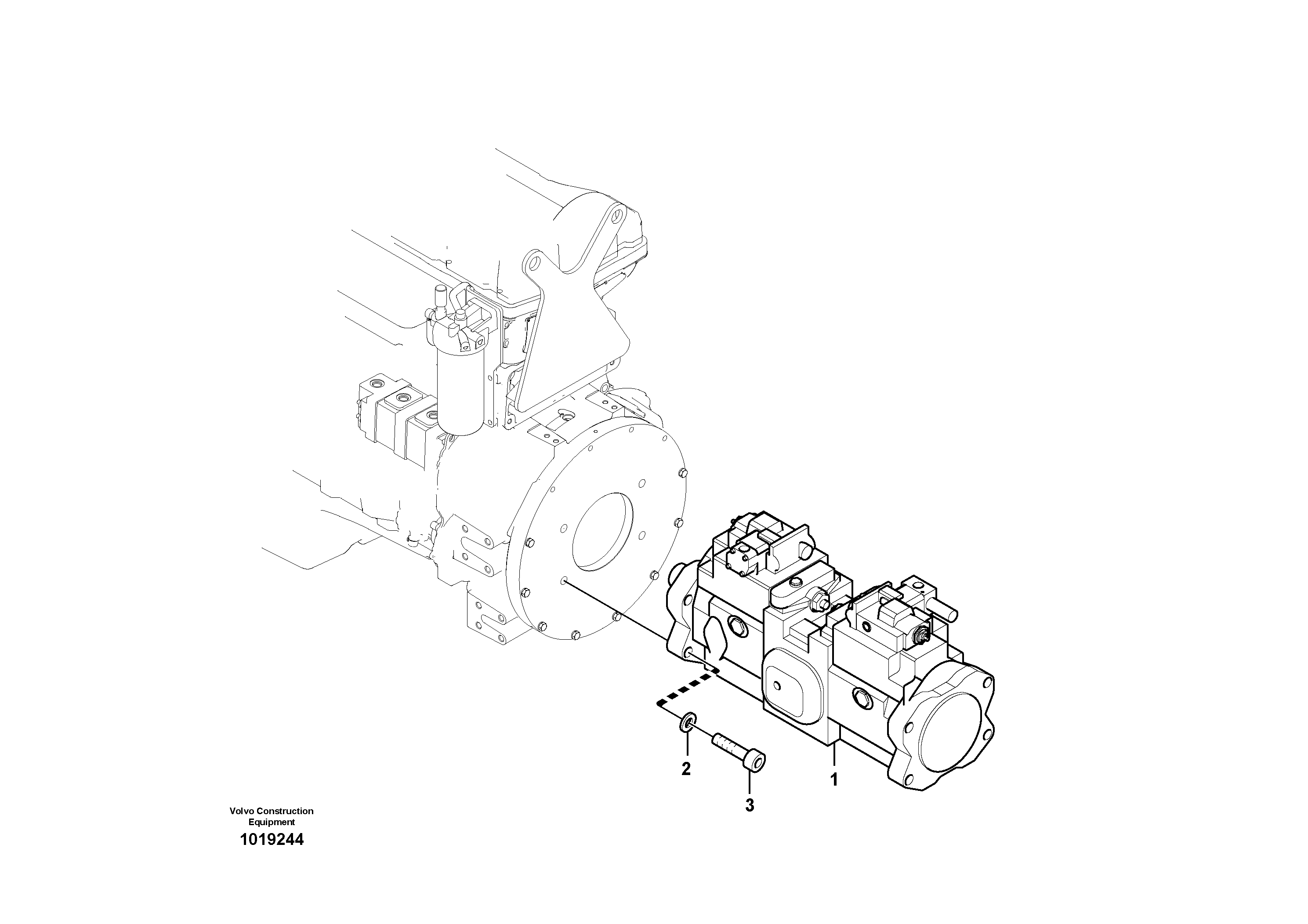 Схема запчастей Volvo EC700C - 7416 Pump installation EC700C