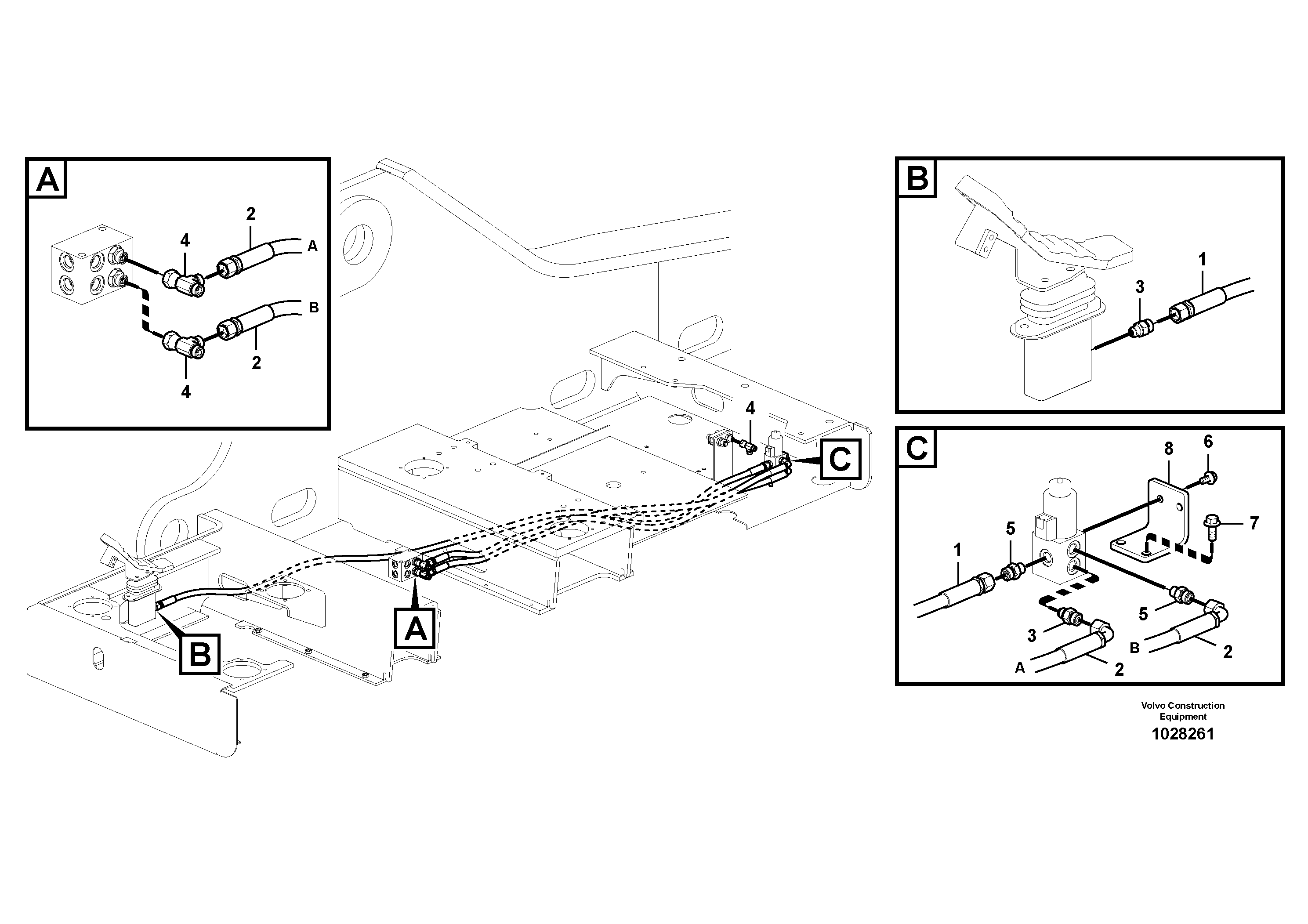 Схема запчастей Volvo EC700C - 43101 Servo system, hammer and shear EC700C