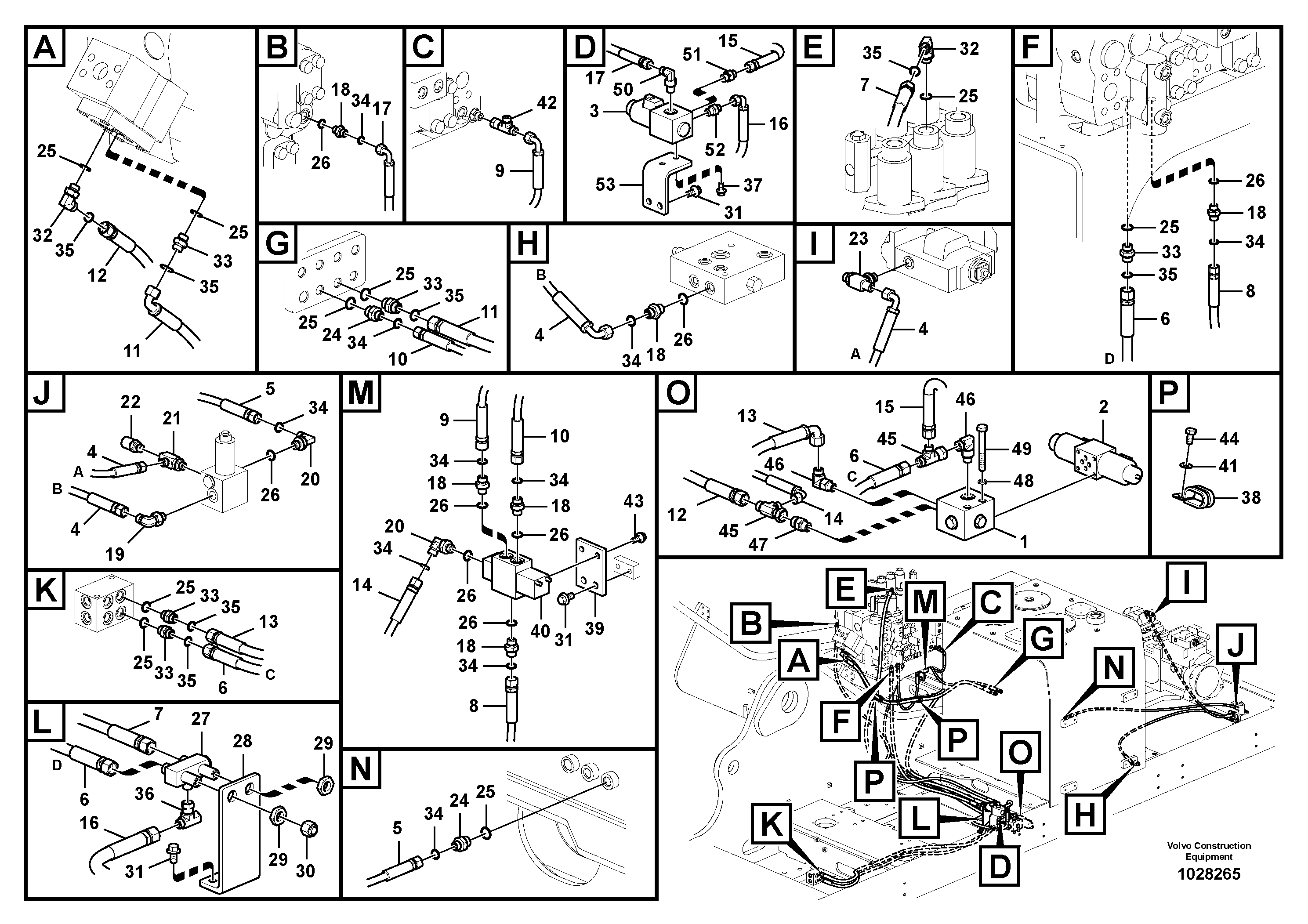 Схема запчастей Volvo EC700C - 58495 Servo system, hammer and shear EC700C