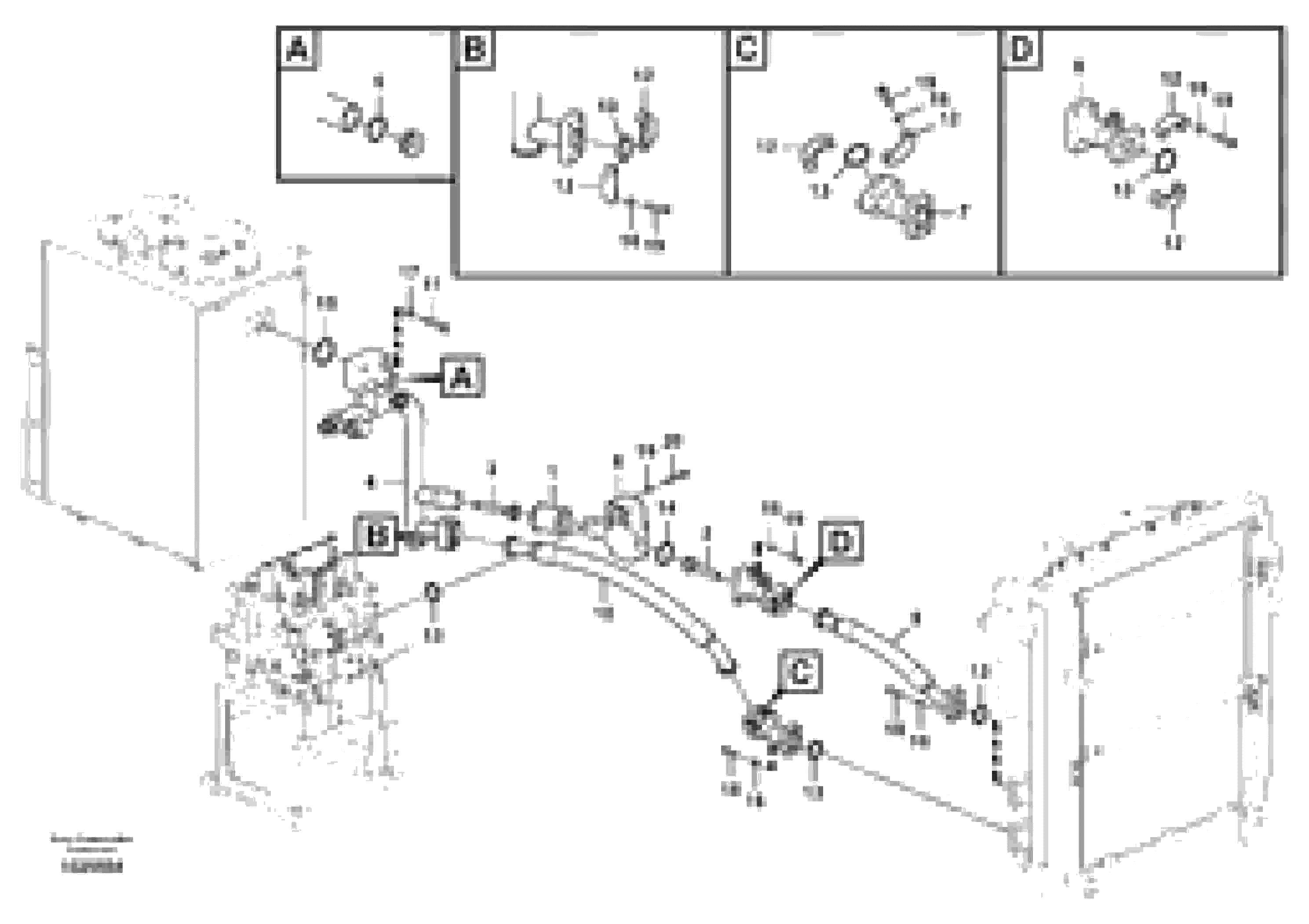 Схема запчастей Volvo EC140C - 56135 Hydraulic system, hydraulic tank to hydraulic oil cooler EC140C
