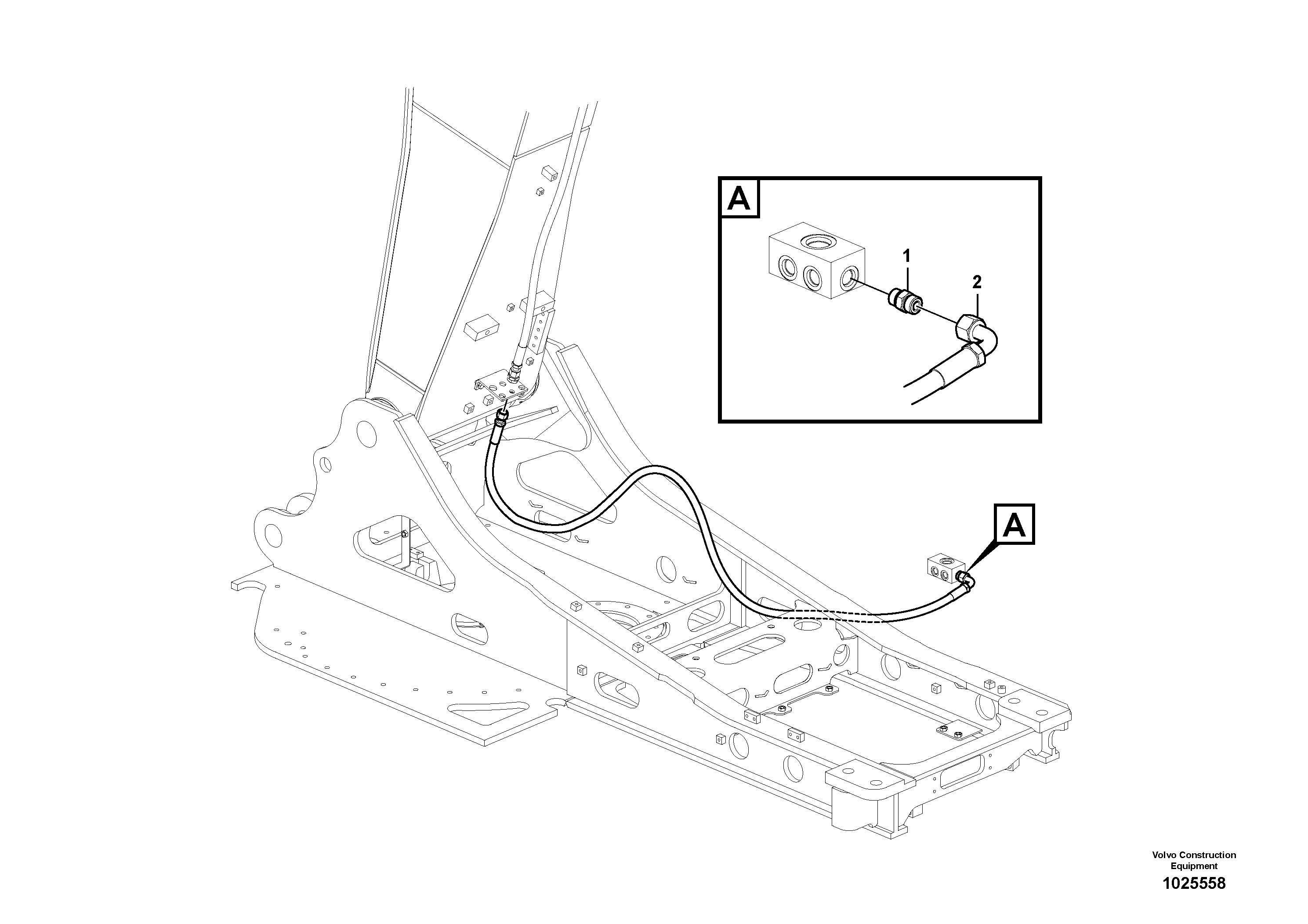 Схема запчастей Volvo EC140C - 56138 Working Hydraulic, Oil Leak On Upper Frame EC140C