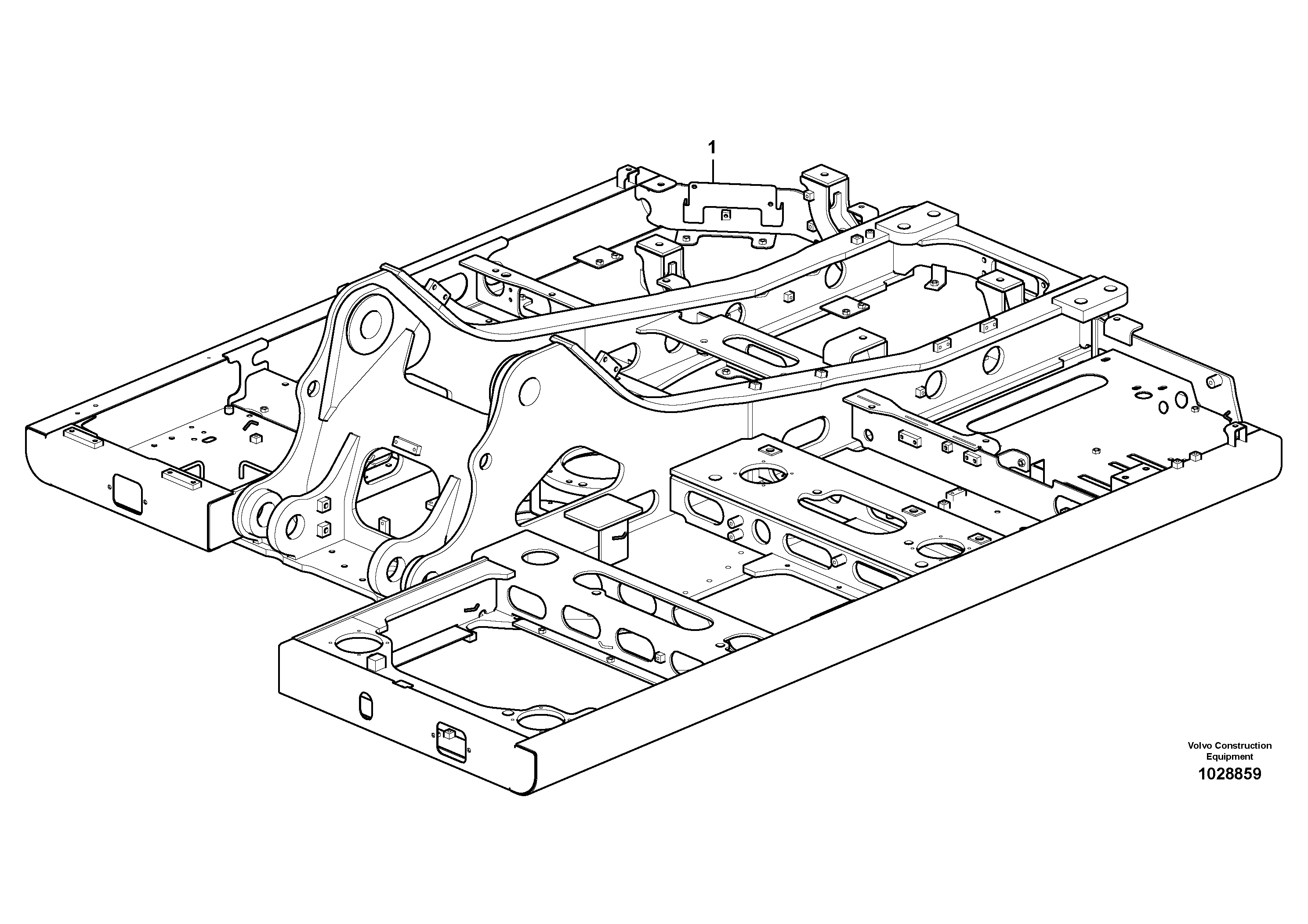 Схема запчастей Volvo EC140C - 33458 Upper frame EC140C