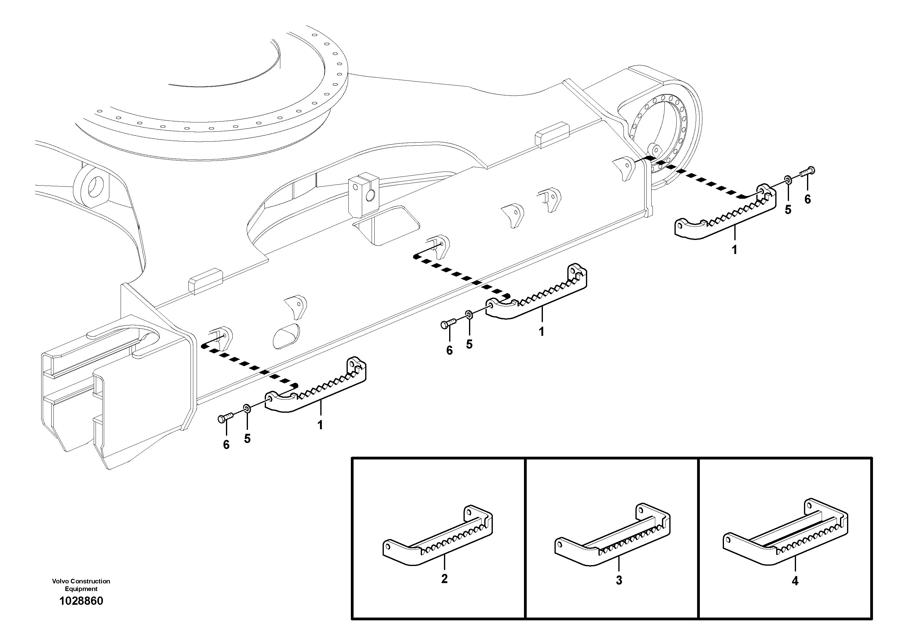 Схема запчастей Volvo EC140C - 54507 Foot step EC140C