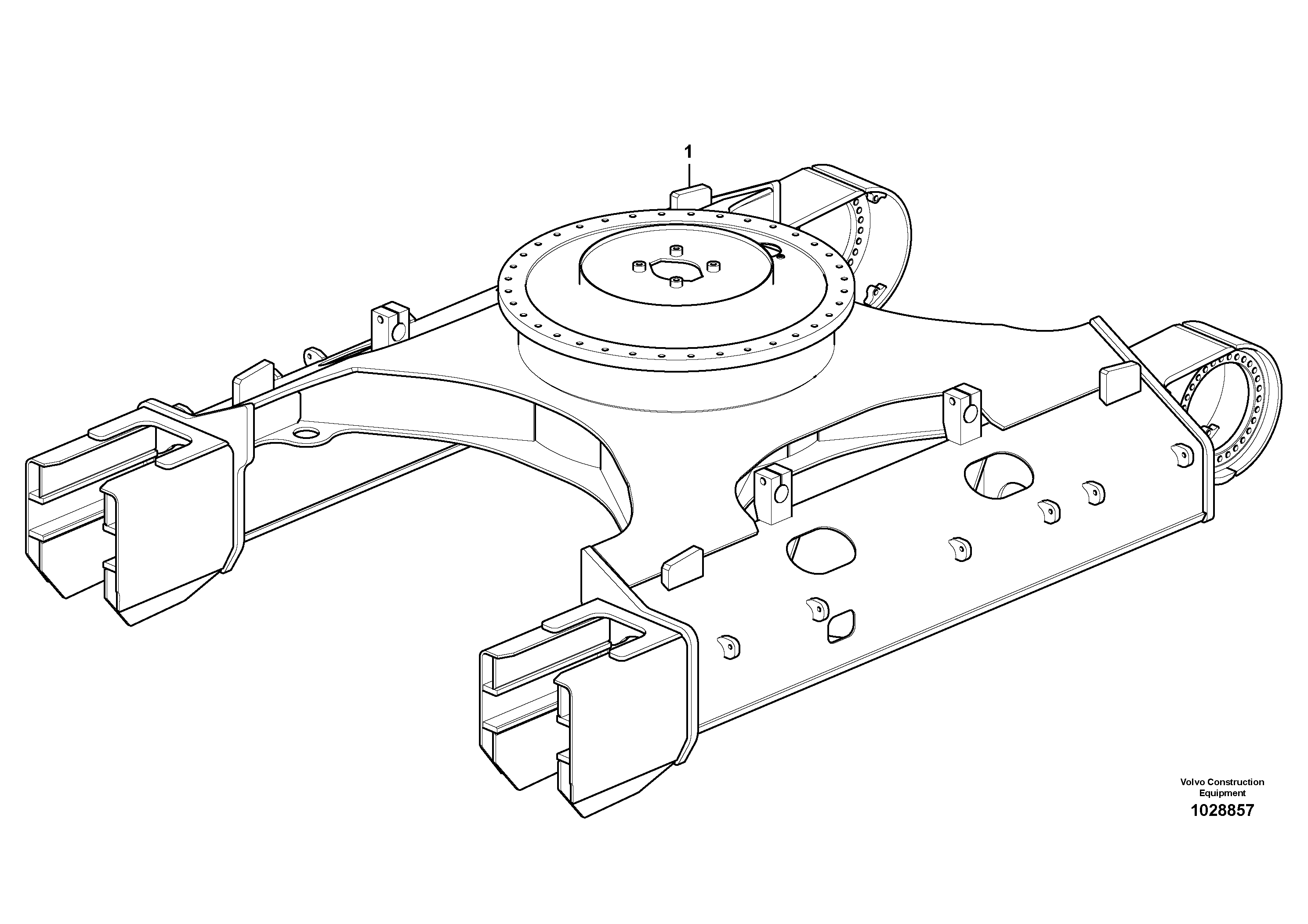 Схема запчастей Volvo EC140C - 62713 Рама экскаватора (ходовой части, шасси) EC140C