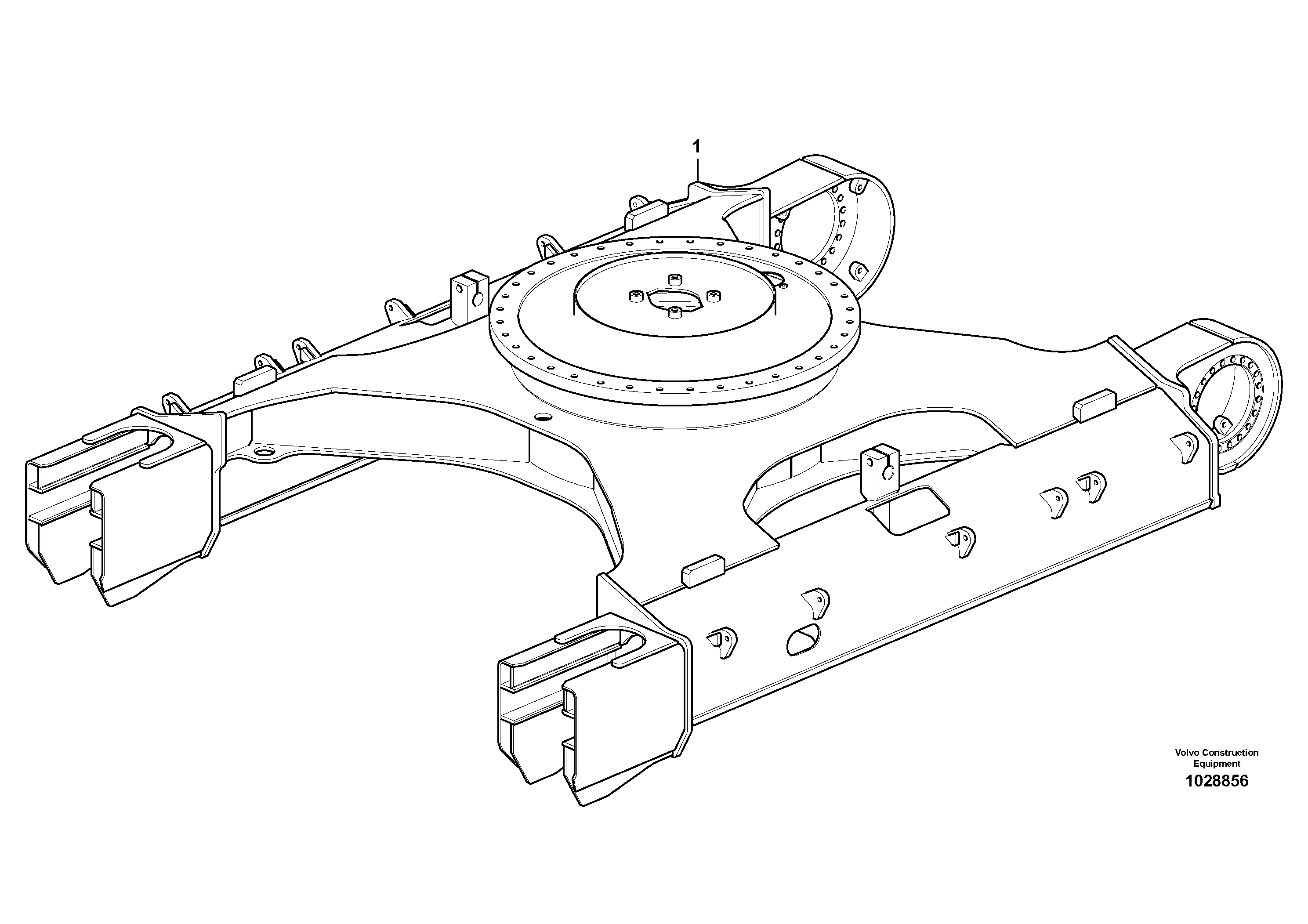 Схема запчастей Volvo EC140C - 62933 Рама экскаватора (ходовой части, шасси) EC140C