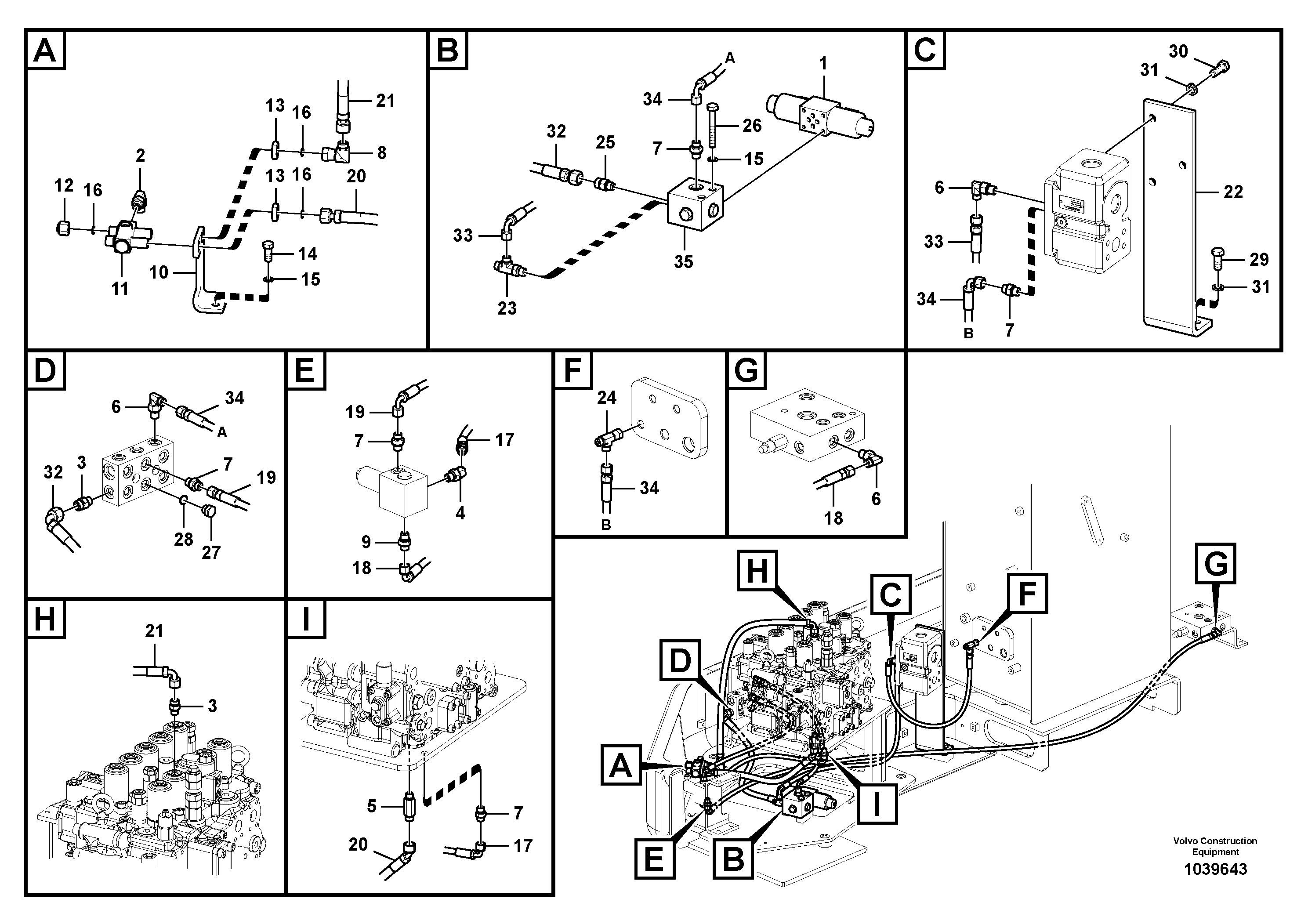 Схема запчастей Volvo ECR305C - 38618 Servo system, hammer and shear ECR305C