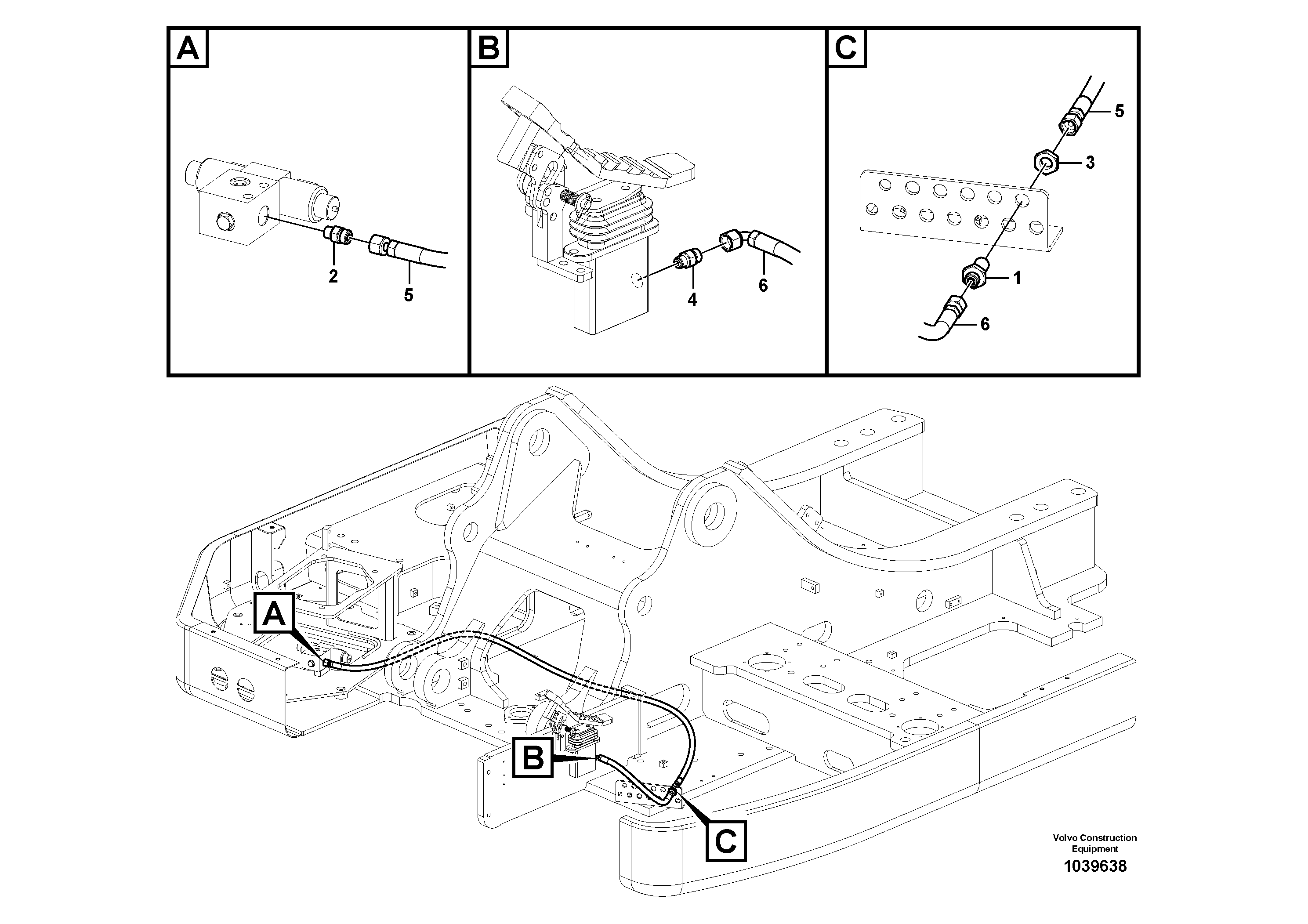 Схема запчастей Volvo ECR305C - 54481 Servo system, hammer and shear ECR305C