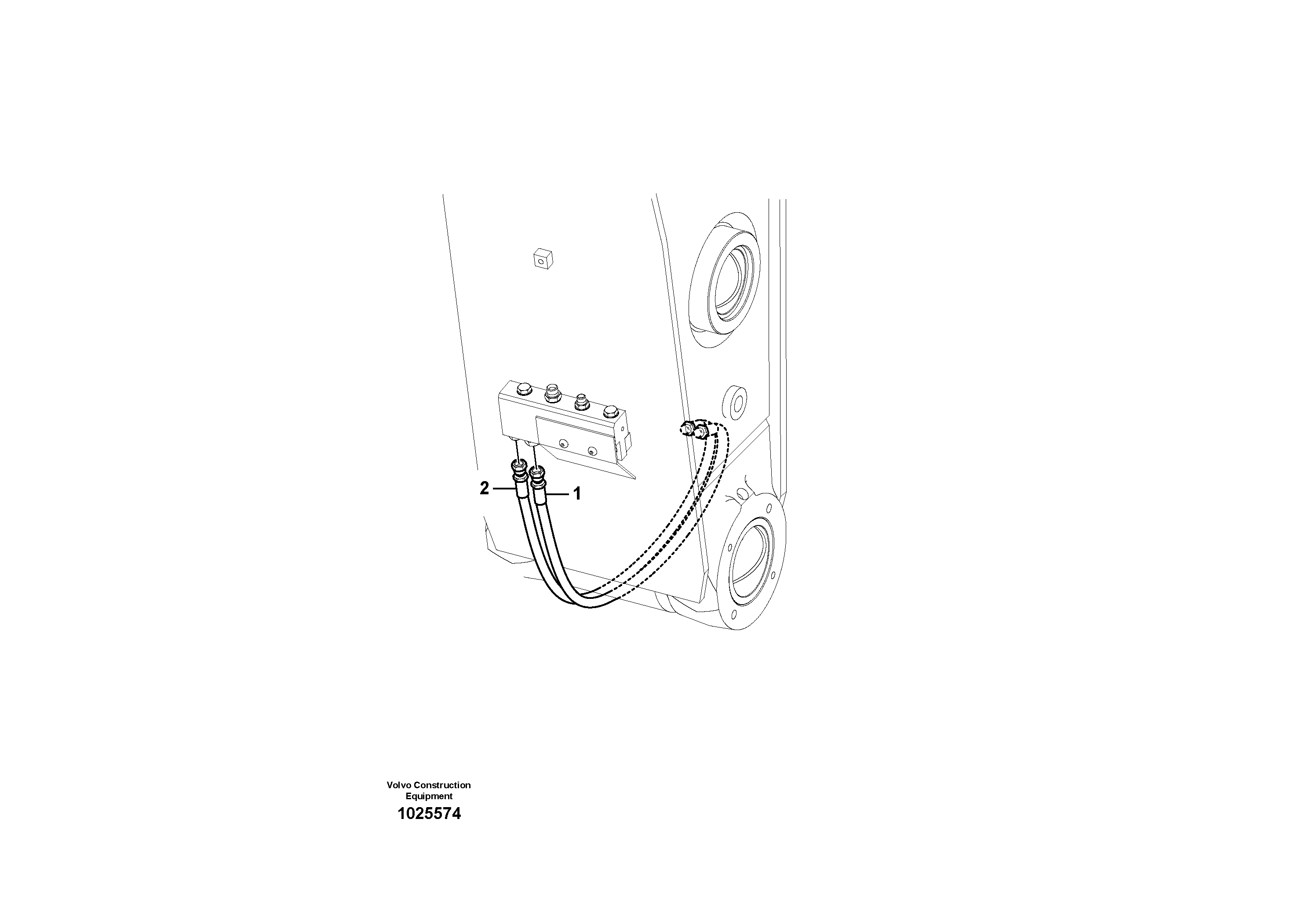 Схема запчастей Volvo ECR305C - 47235 Working hydraulic, quick fit on dipper arm ECR305C