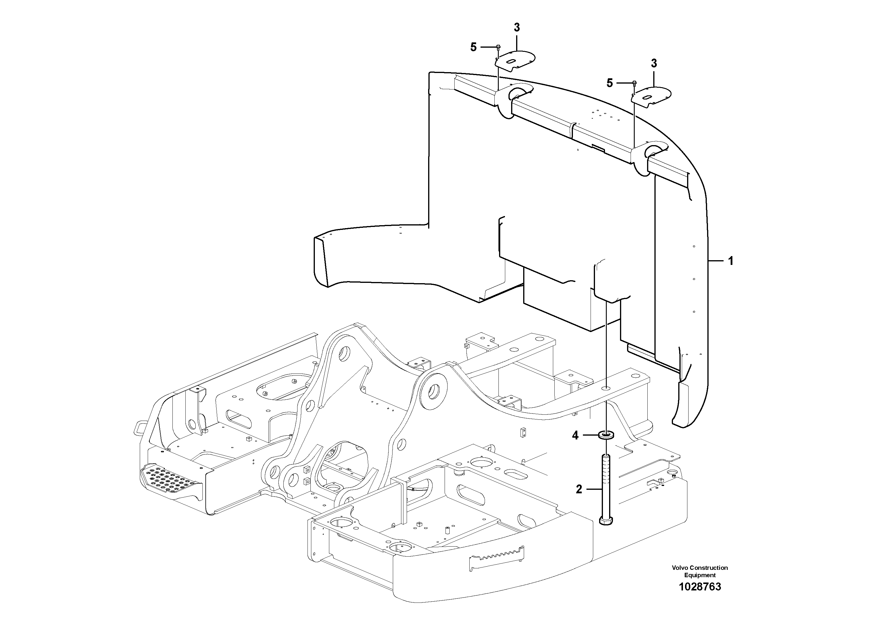 Схема запчастей Volvo ECR305C - 61056 Противовесы ECR305C