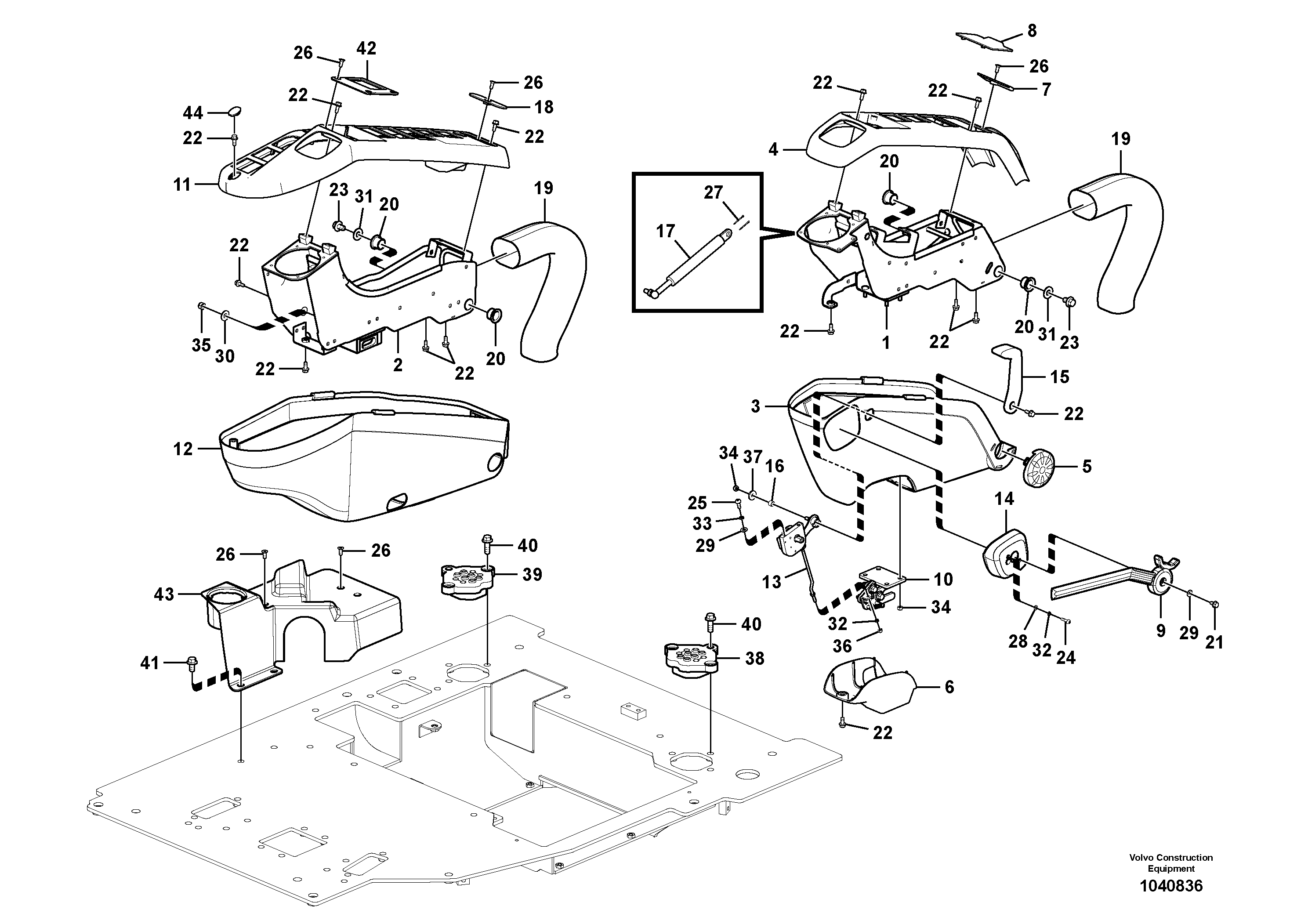 Схема запчастей Volvo ECR305C - 79845 Instrument panel, control panel ECR305C