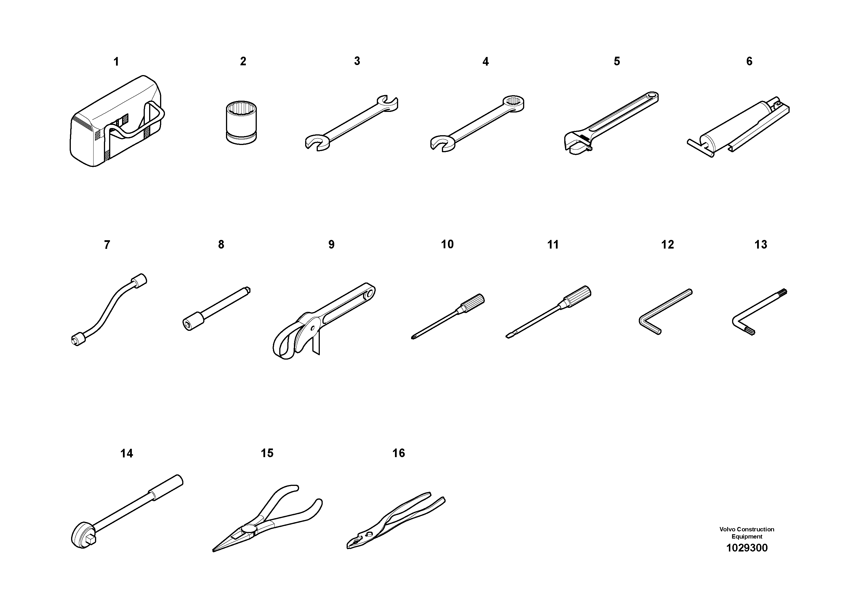 Схема запчастей Volvo ECR305C - 27799 Инструменты для ремонта ECR305C