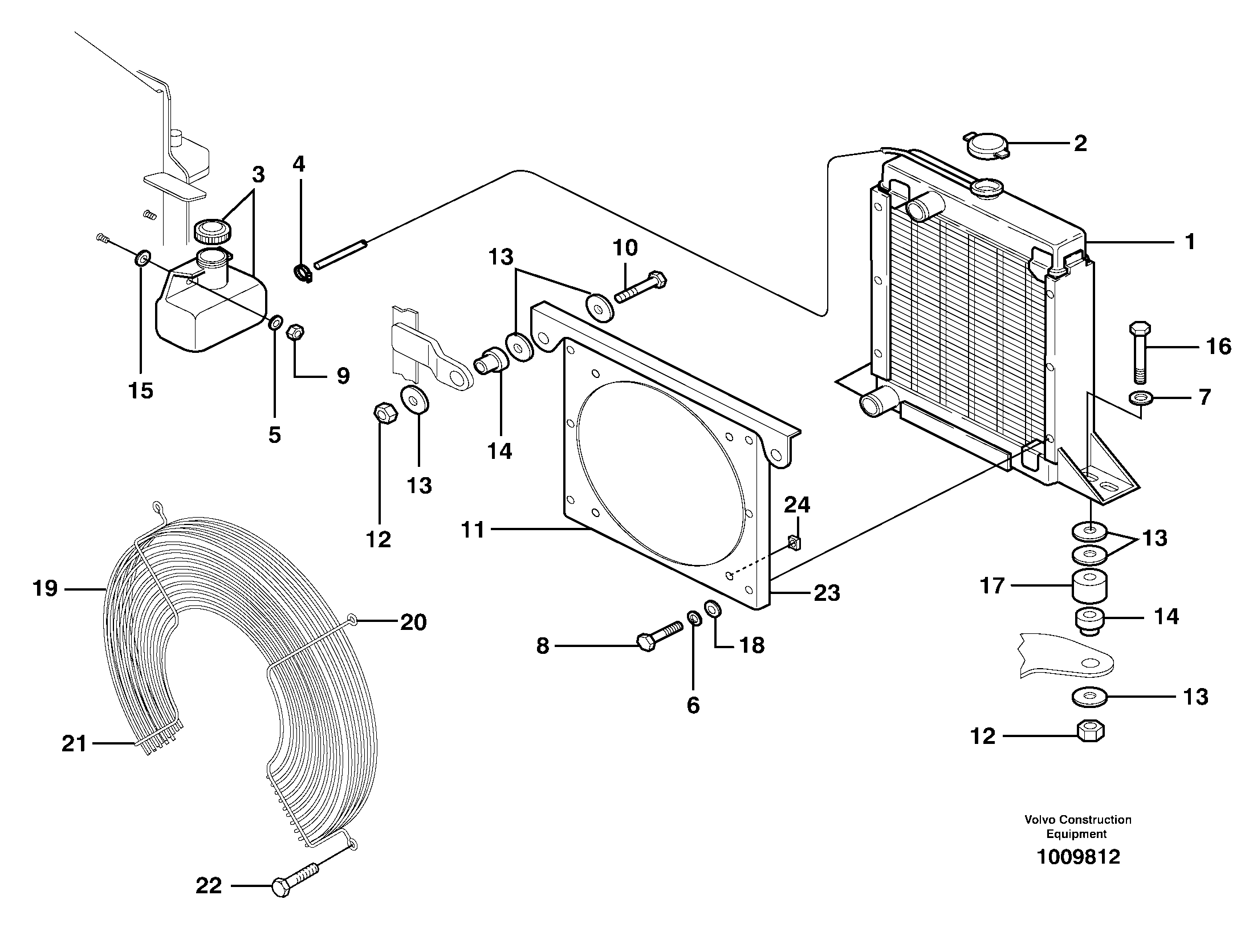 Схема запчастей Volvo MC60 - 72483 Radiator mounting 