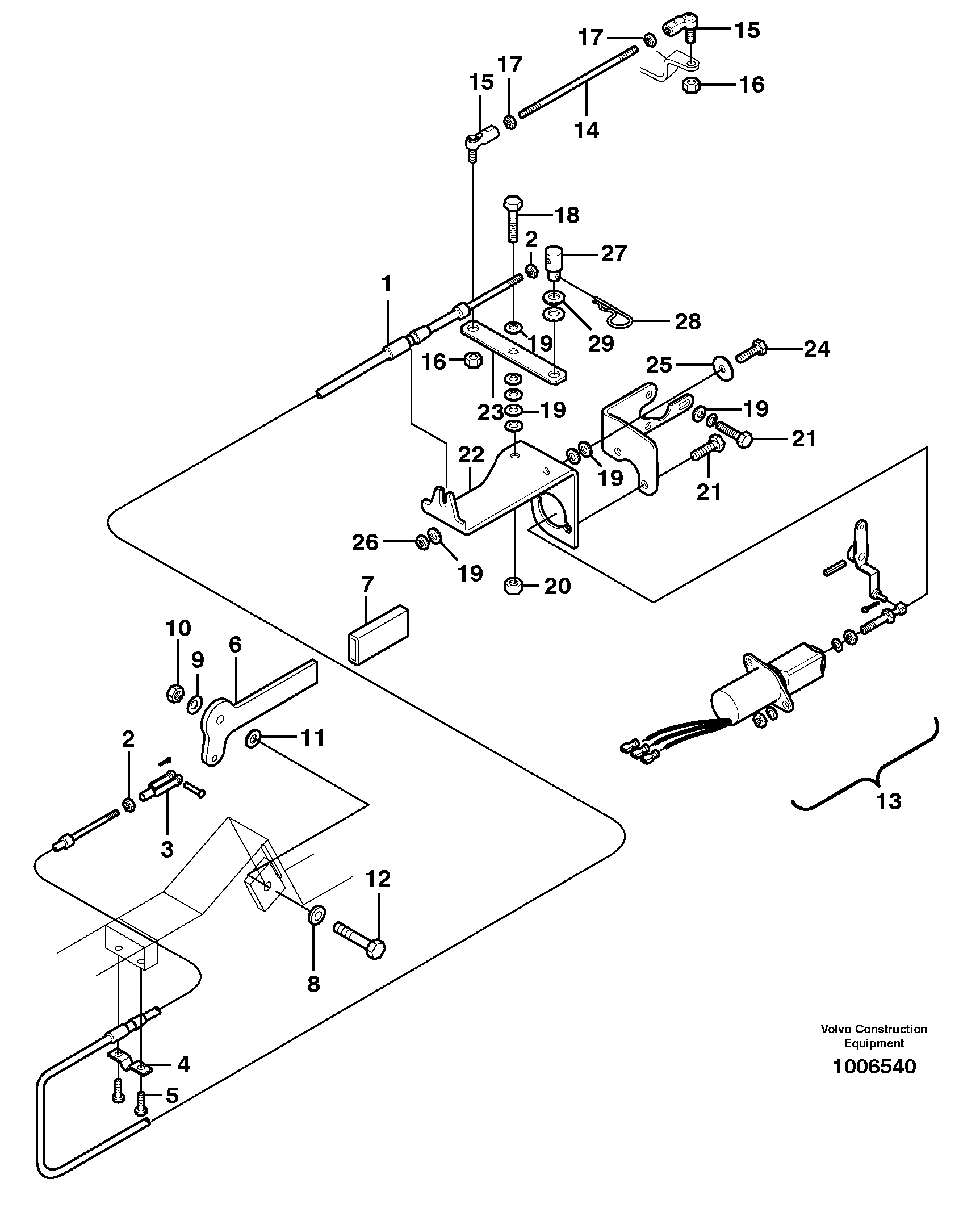 Схема запчастей Volvo MC60 - 17510 Throttle control and engine shutdown 