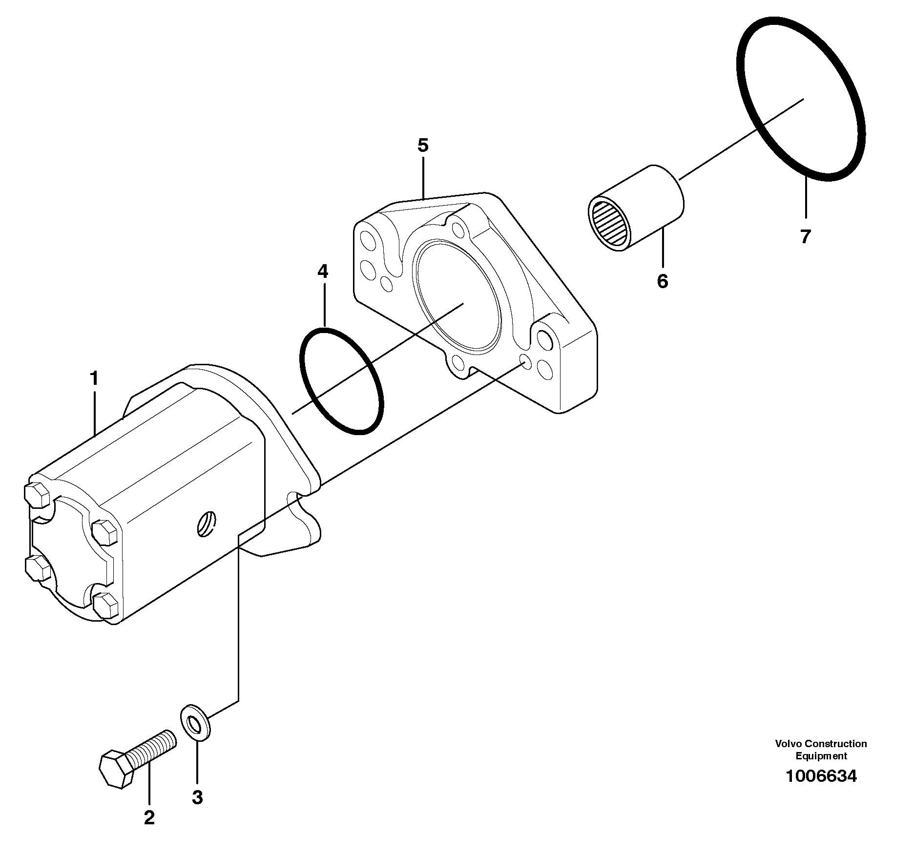 Схема запчастей Volvo MC60 - 8427 Implement pump 