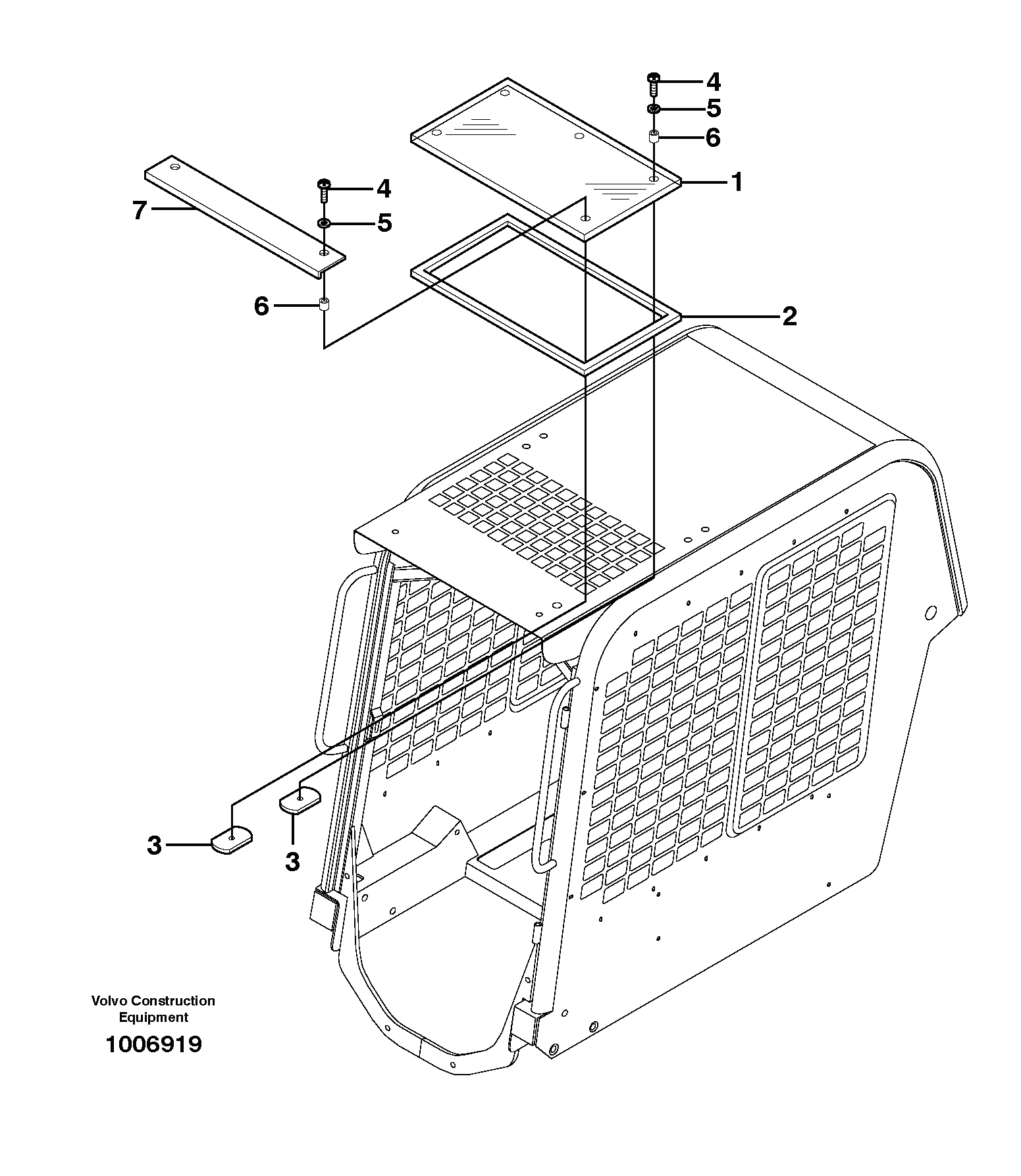 Схема запчастей Volvo MC60 - 7418 Enclosed cab (optional) 