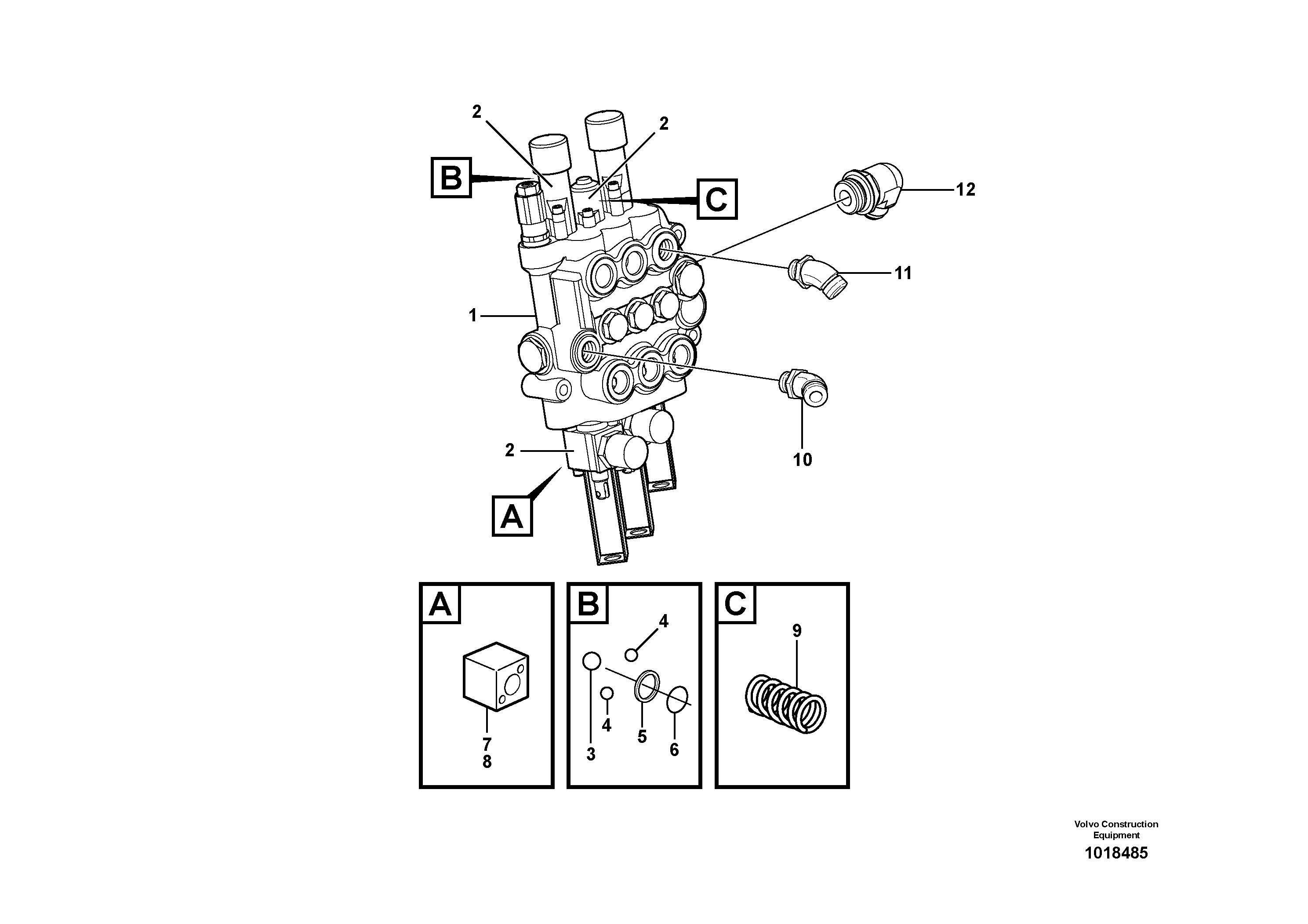 Схема запчастей Volvo MC60 - 7433 High flow valve 
