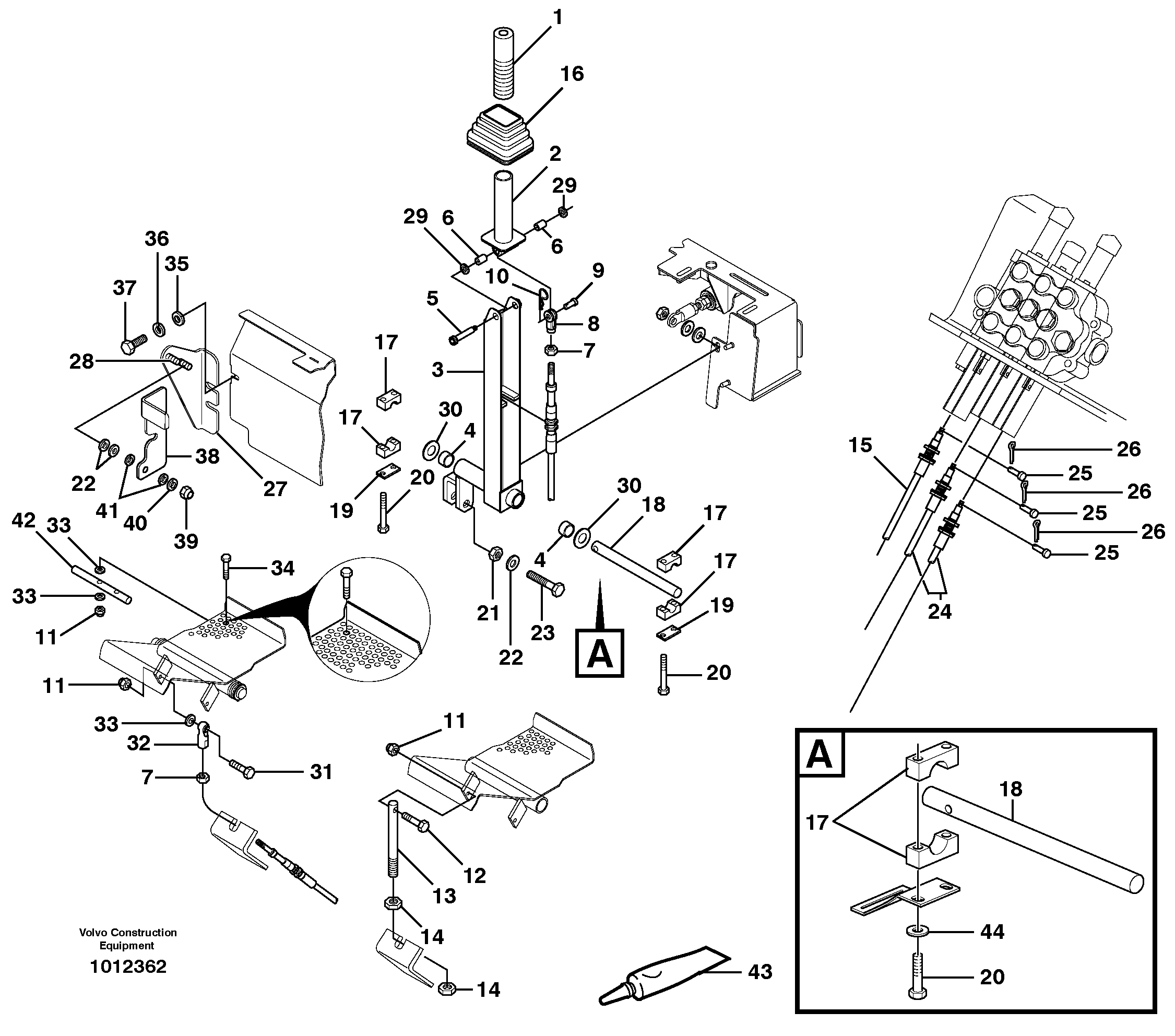 Схема запчастей Volvo MC60 - 15487 Optional hand controls 