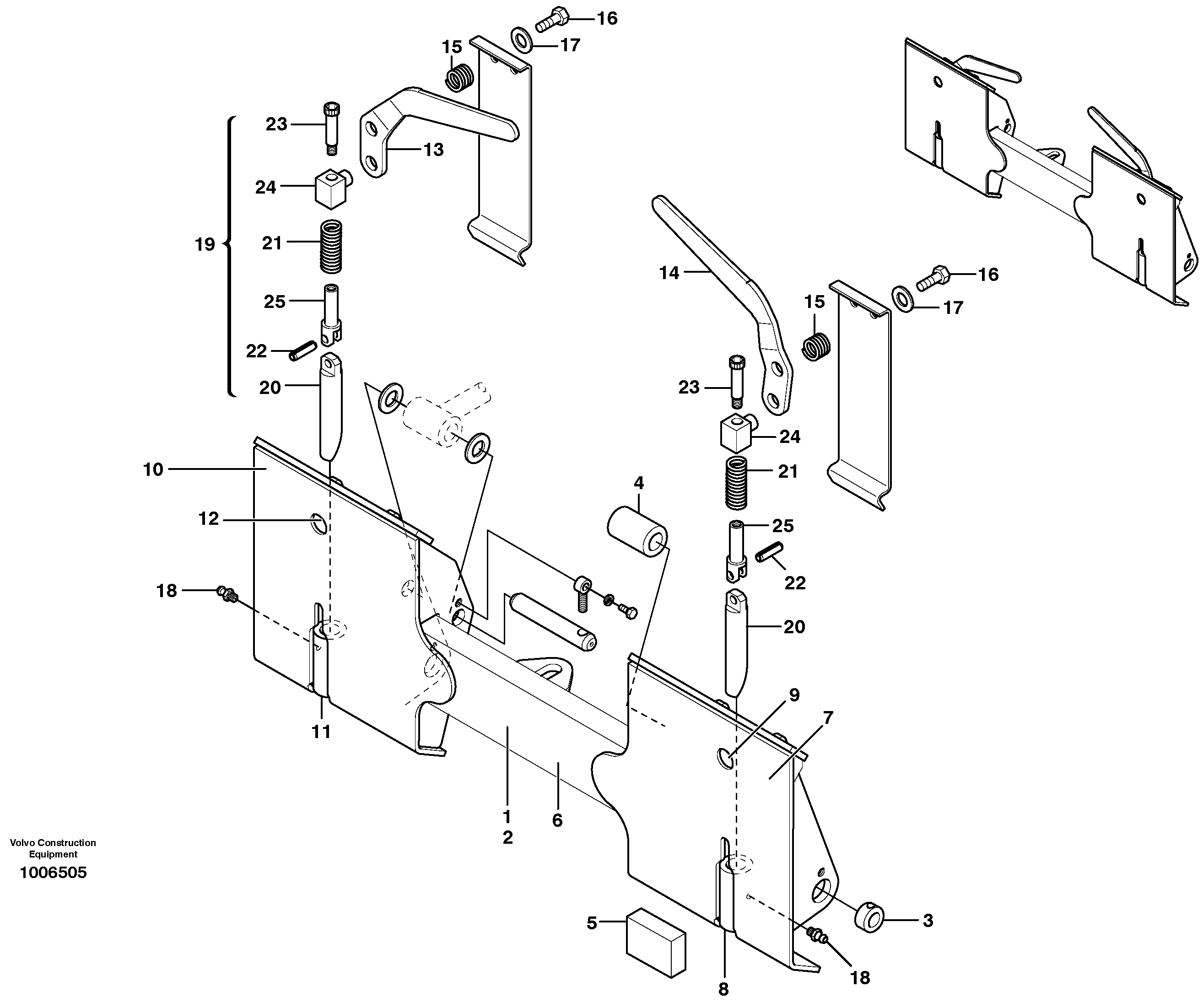 Схема запчастей Volvo MC60 - 8613 Quick attachment 