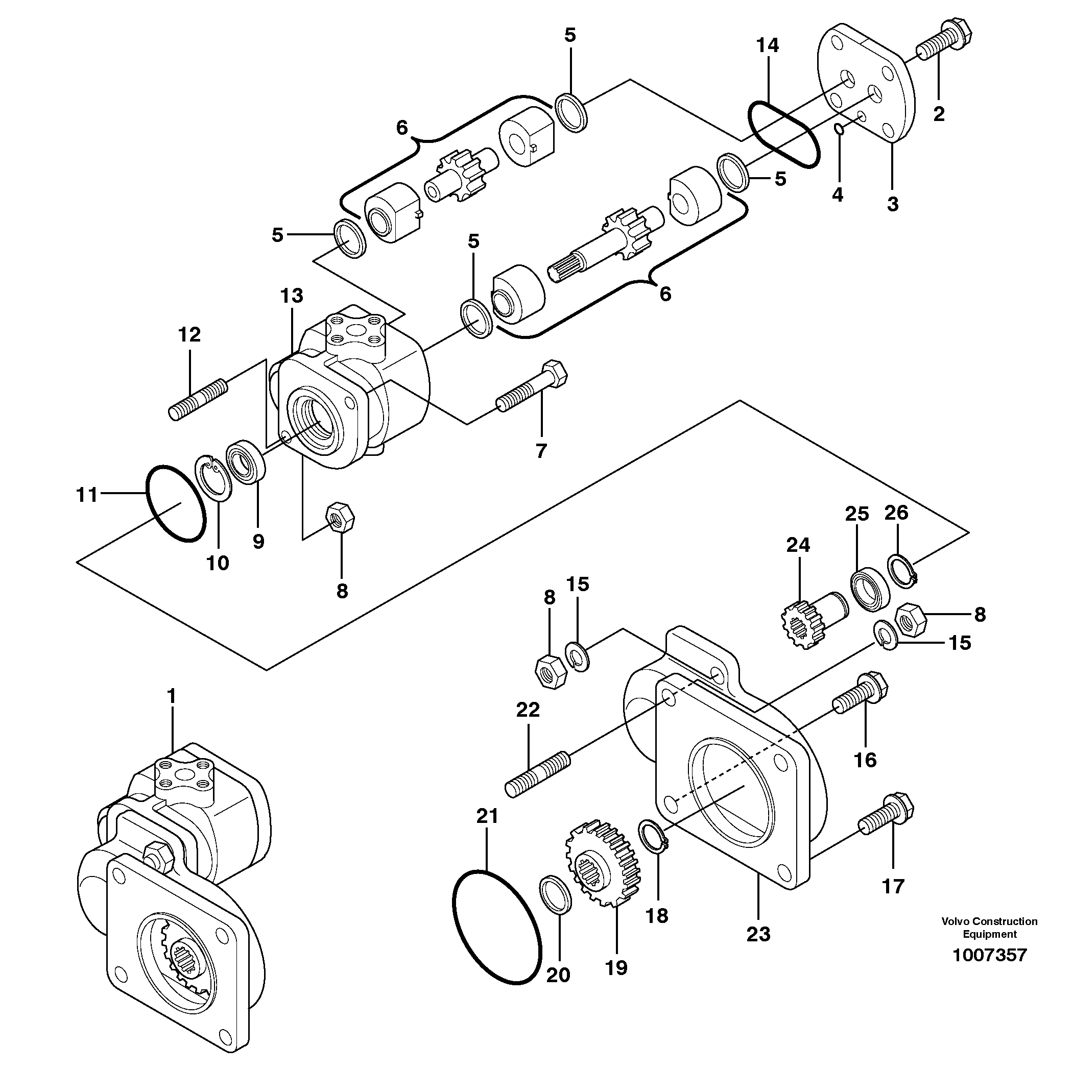 Схема запчастей Volvo MC70 - 10784 Charge pump 