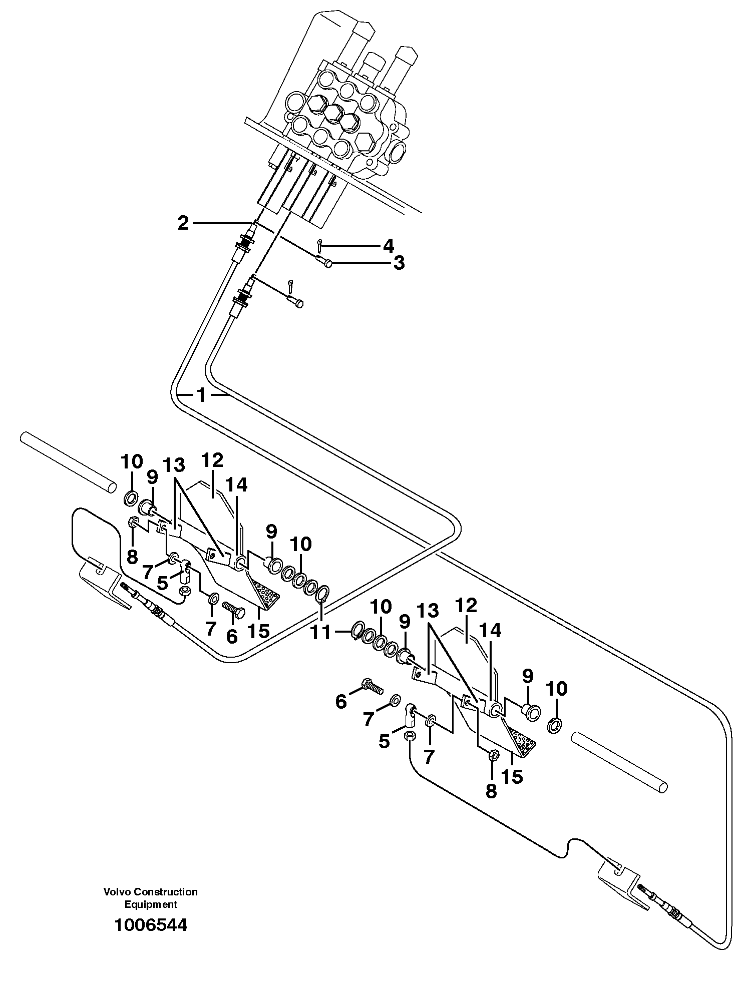Схема запчастей Volvo MC70 - 10785 Standard foot controls 