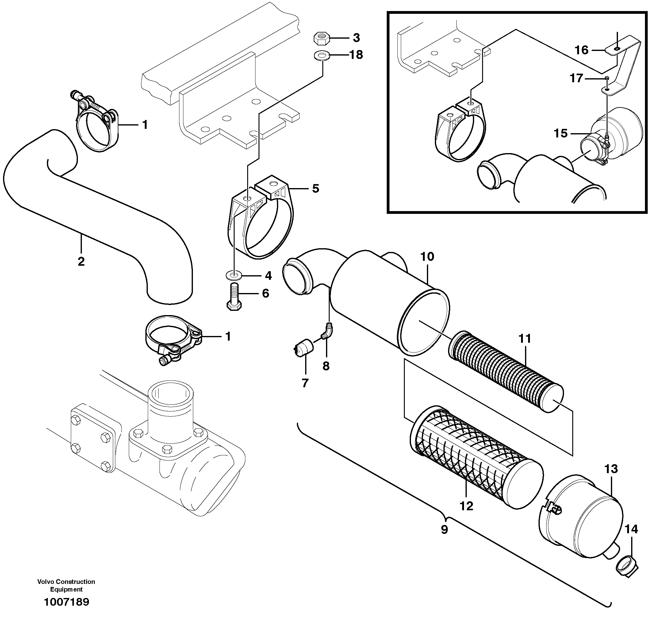 Схема запчастей Volvo MC80 - 96559 Air Cleaner 