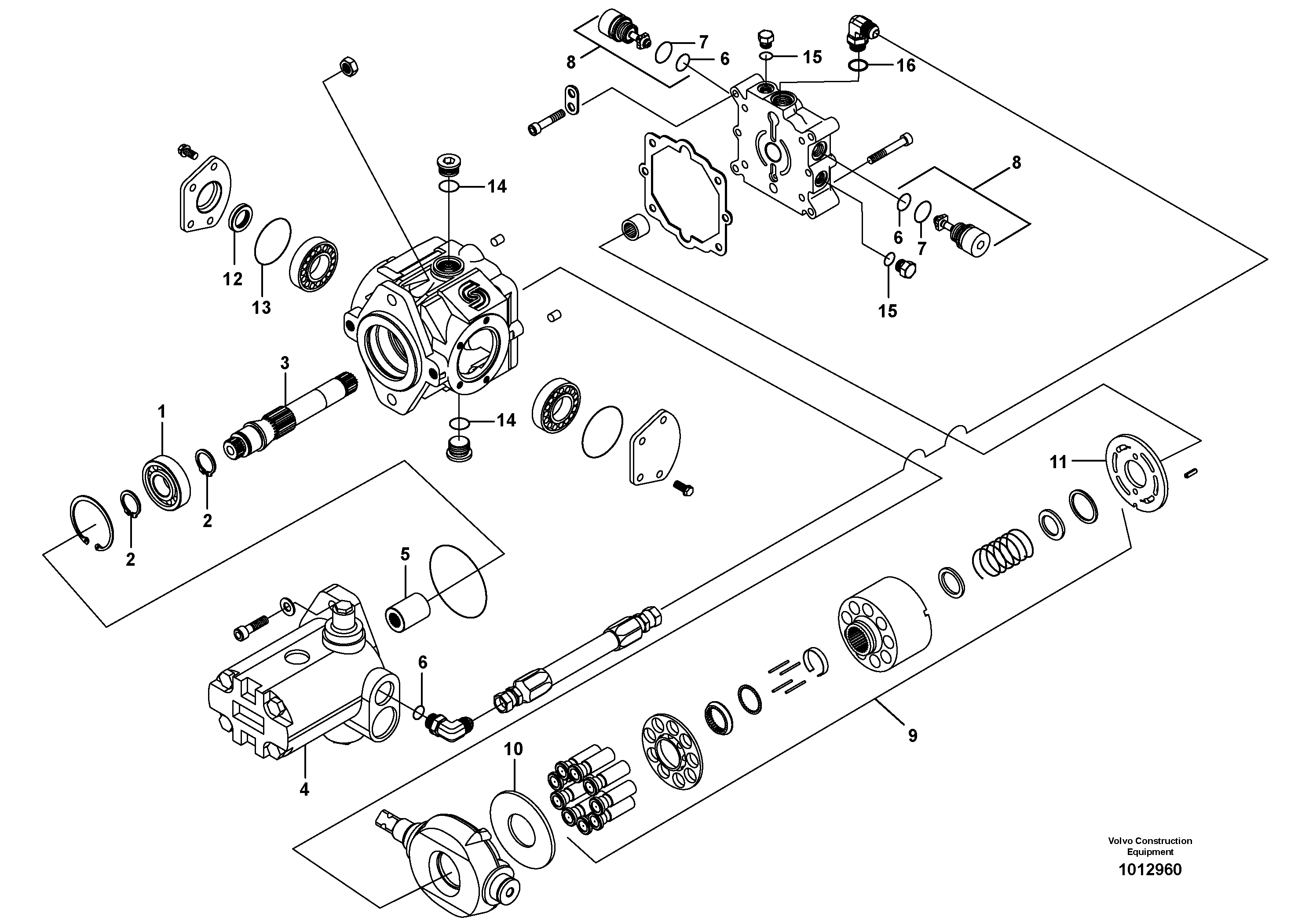 Схема запчастей Volvo MC80 - 21270 Насос 