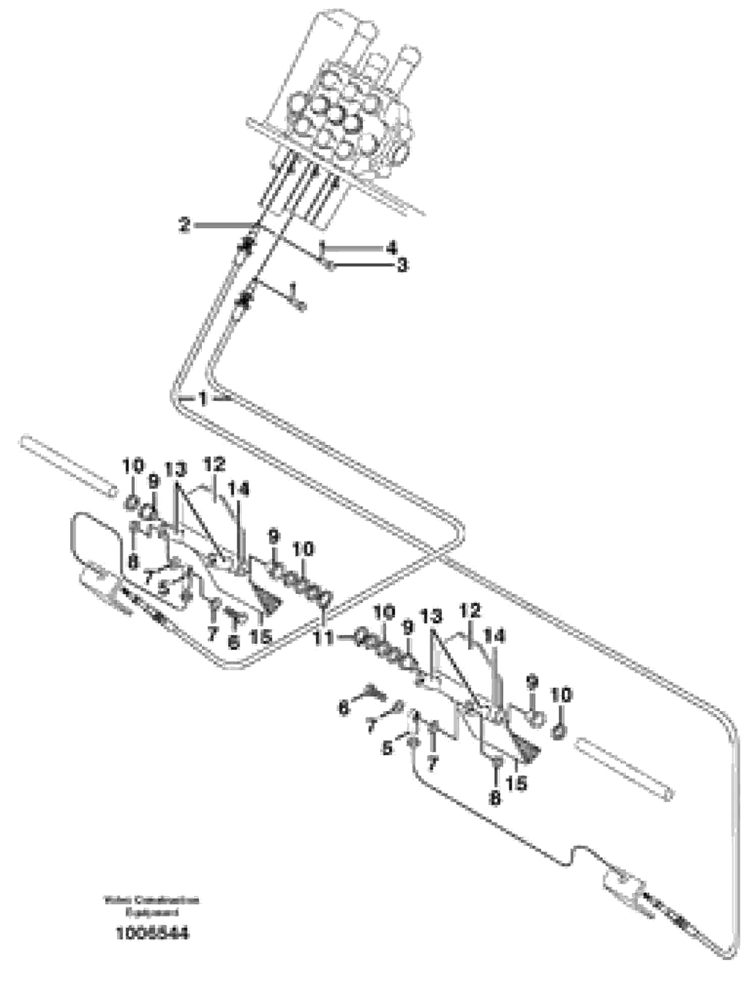 Схема запчастей Volvo MC80 - 8988 Standard foot controls 