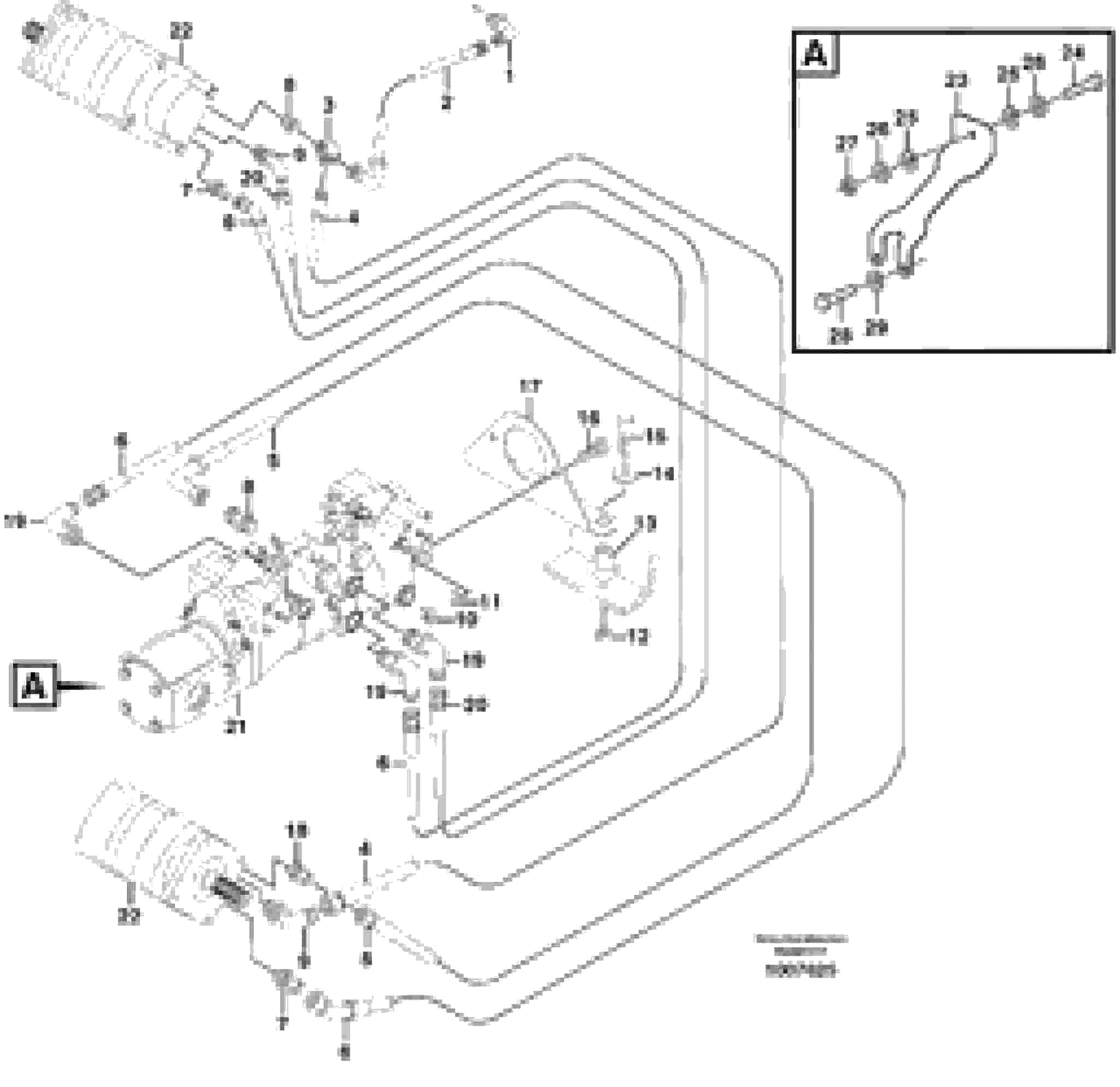 Схема запчастей Volvo MC90 - 10210 Hydraulic system Transport 