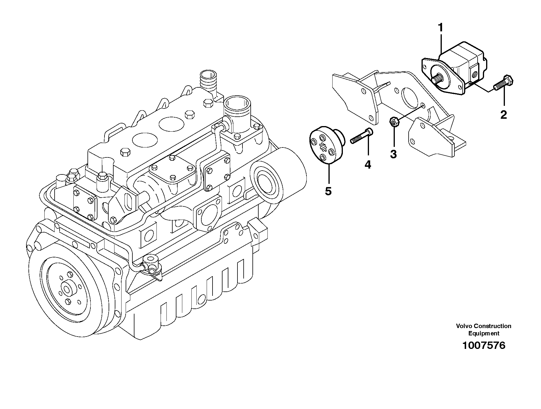 Схема запчастей Volvo MC110 - 12808 High flow pump, mounting 