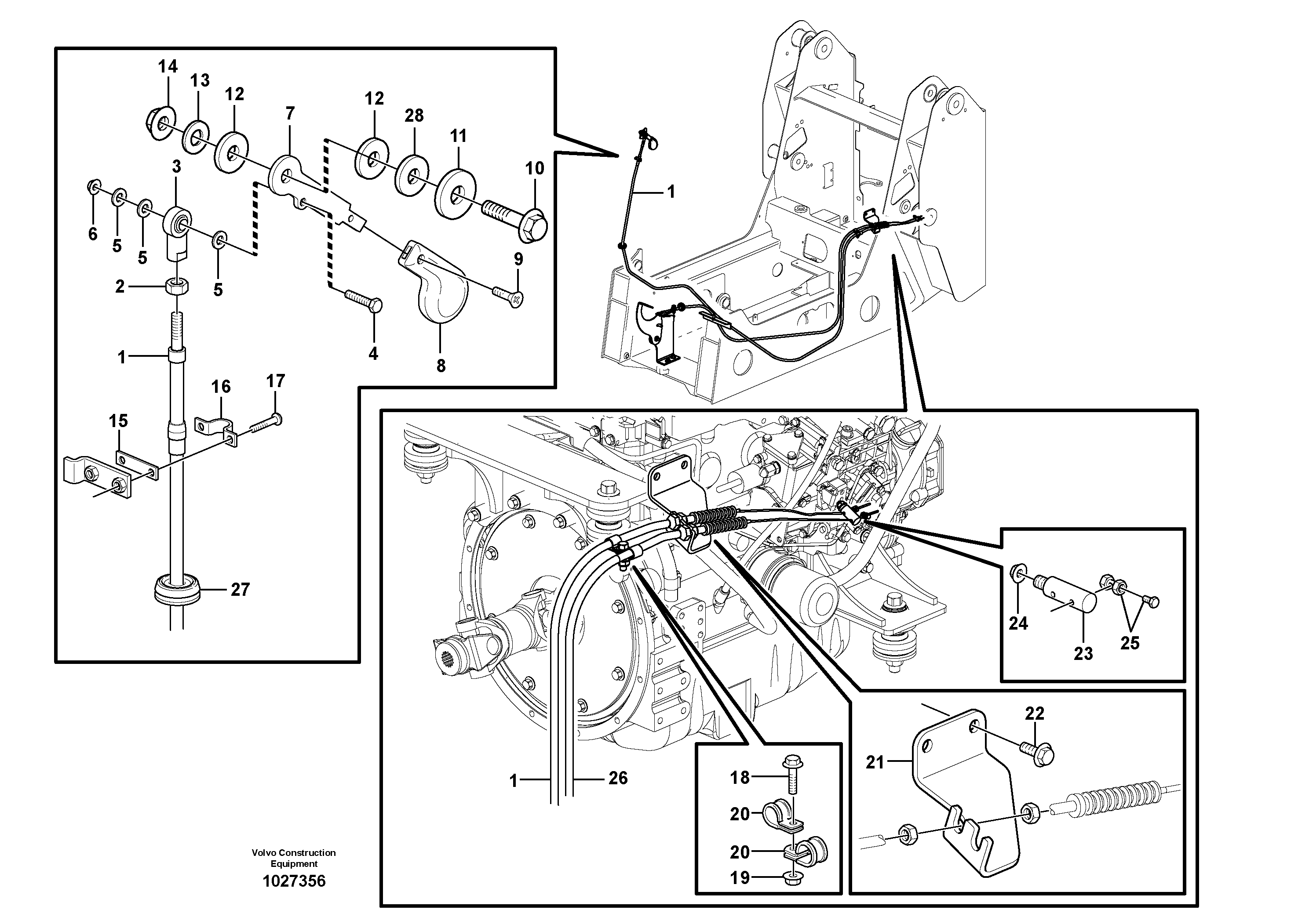 Схема запчастей Volvo MC60B - 104301 Hand throttle MC60B