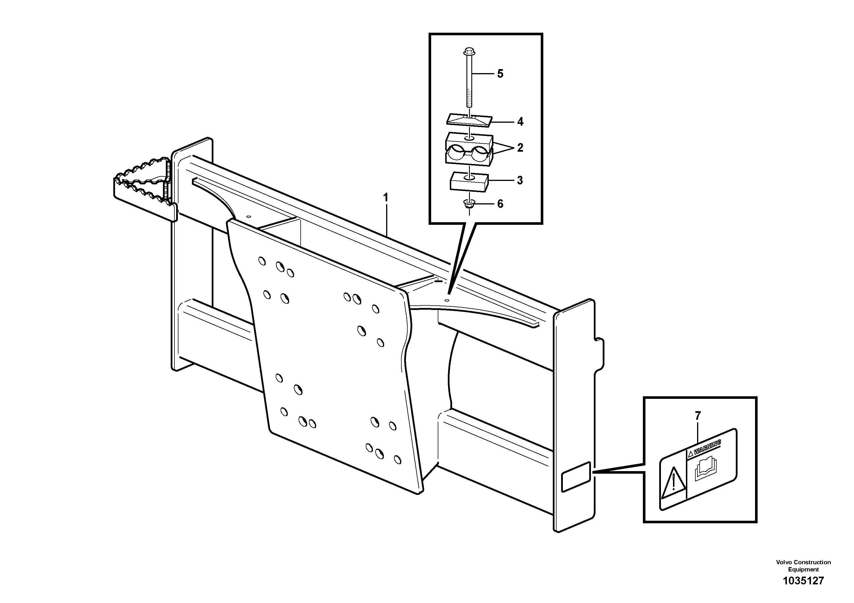 Схема запчастей Volvo MC60B - 39620 Retainer for hammer MC60B S/N 71000 -