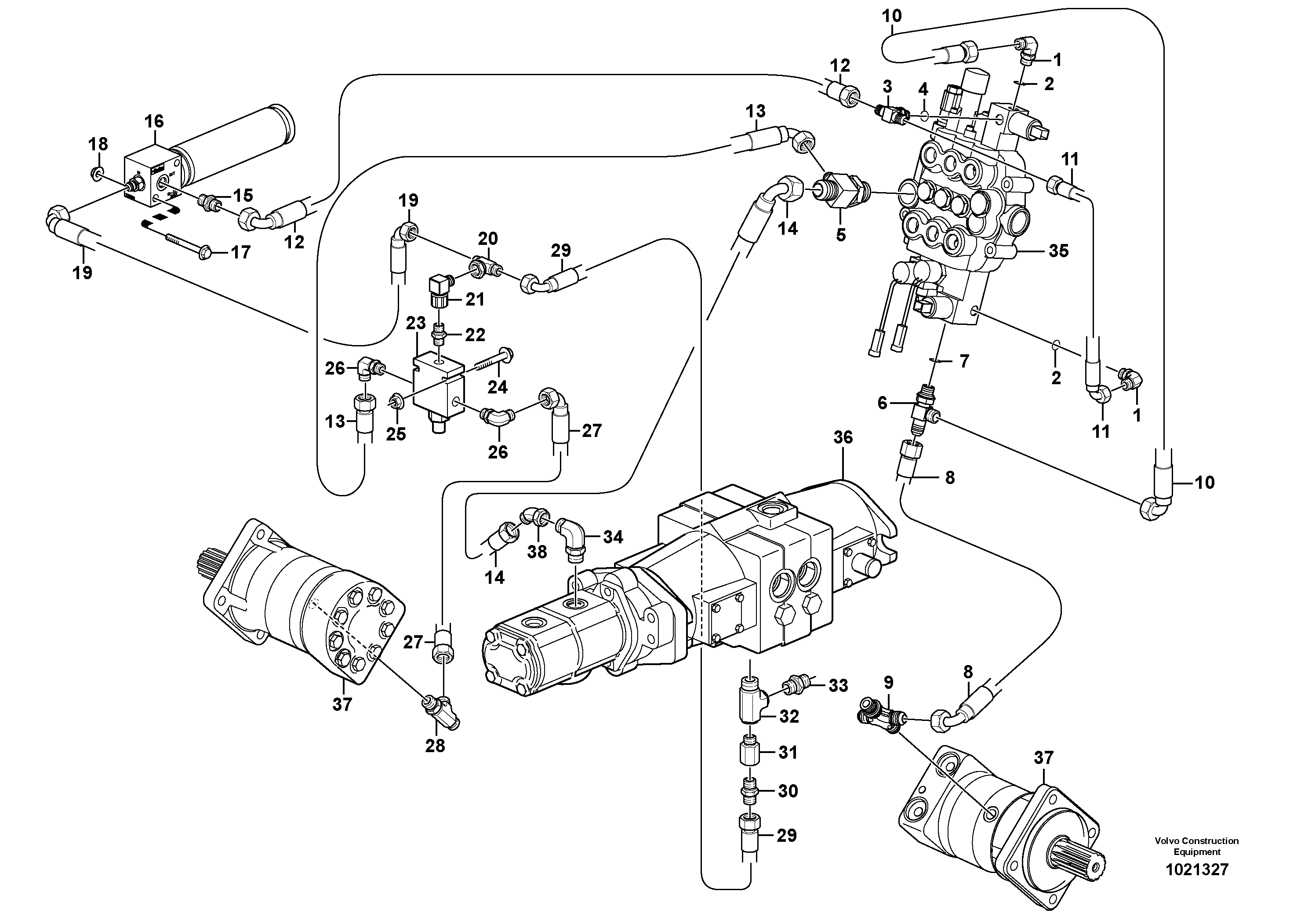 Схема запчастей Volvo MC70B - 102956 Hydraulic pressure limiting valve MC70B